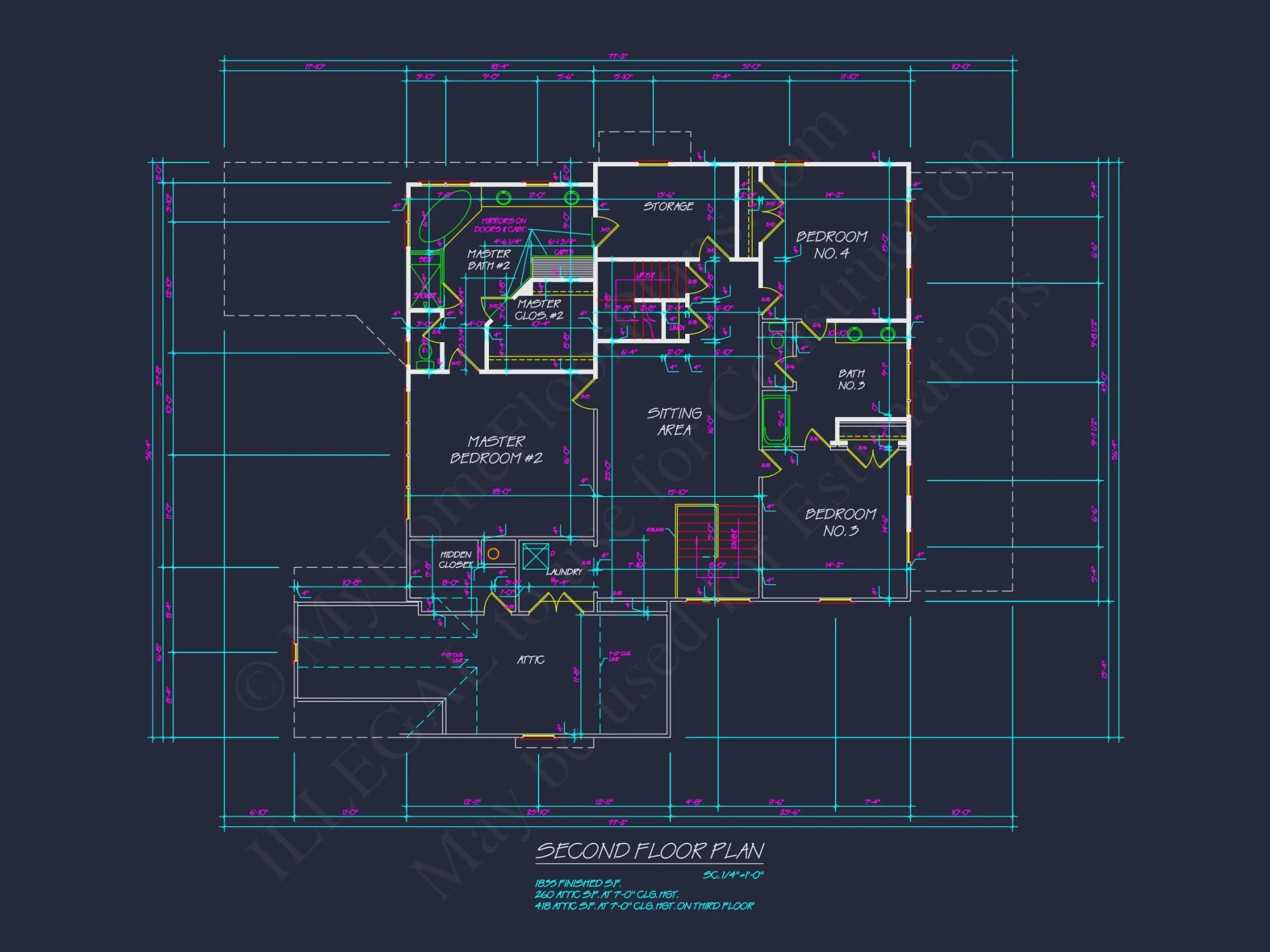 Traditional Farmhouse house Plan w/Basement & Garage - 6, 341 SqFt