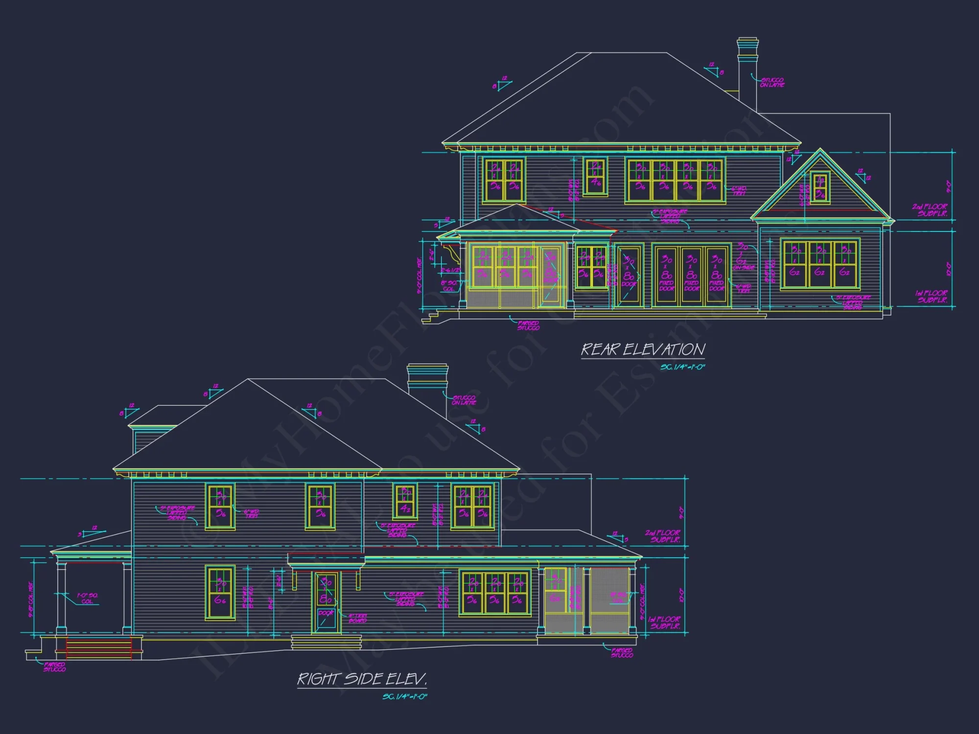 Traditional Farmhouse house Plan w/Basement & Garage - 6, 341 SqFt