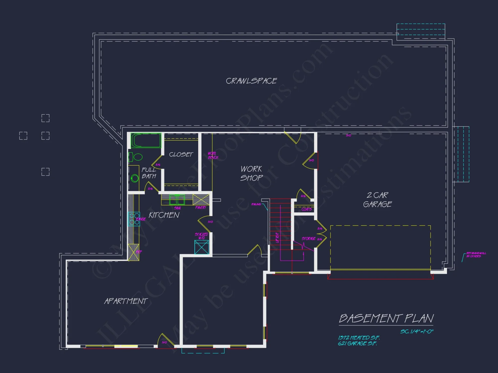 Traditional Farmhouse house Plan w/Basement & Garage - 6, 341 SqFt
