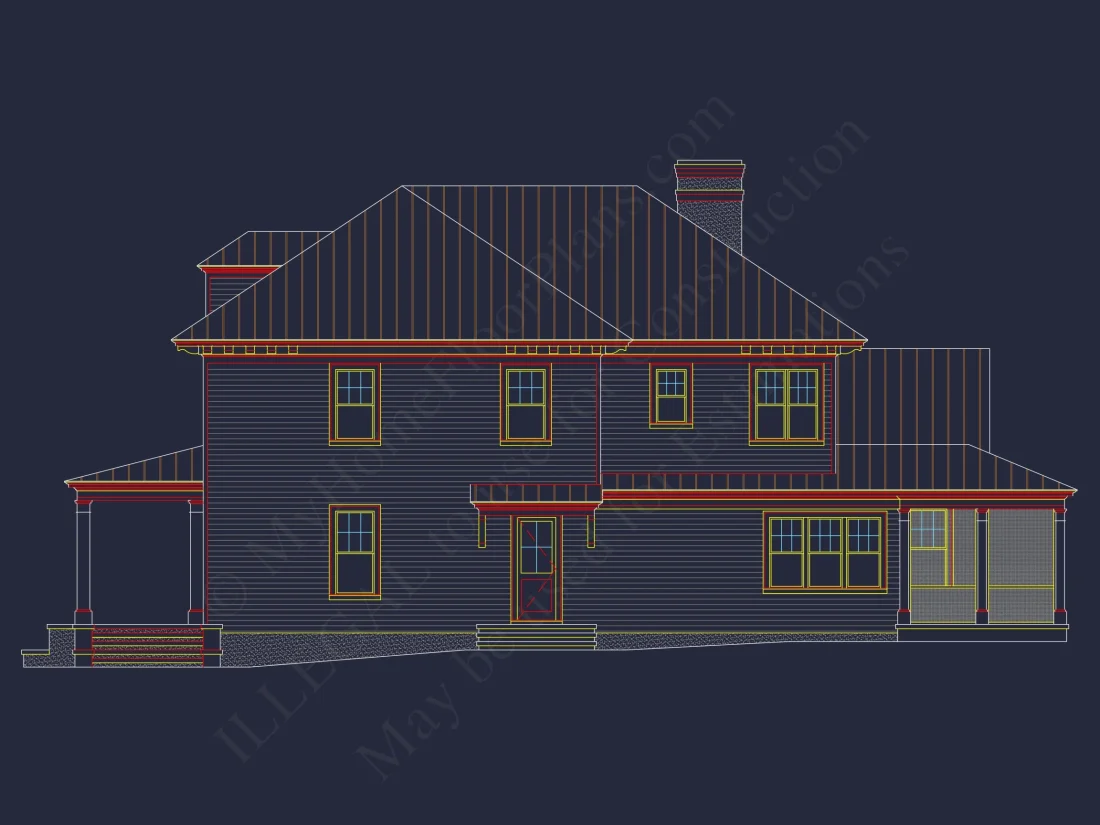 Traditional Farmhouse house Plan w/Basement & Garage - 6, 341 SqFt