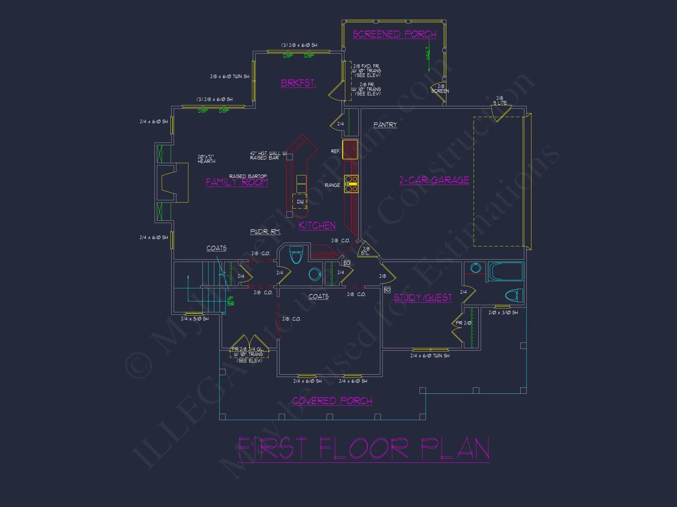 10-1360 HOUSE PLAN - Elegant 5-Bedroom Colonial House Plan – 2,719 Sq Ft with Open Layout 10 Elegant 5-Bedroom house Floor Plan with Colonial Designs
