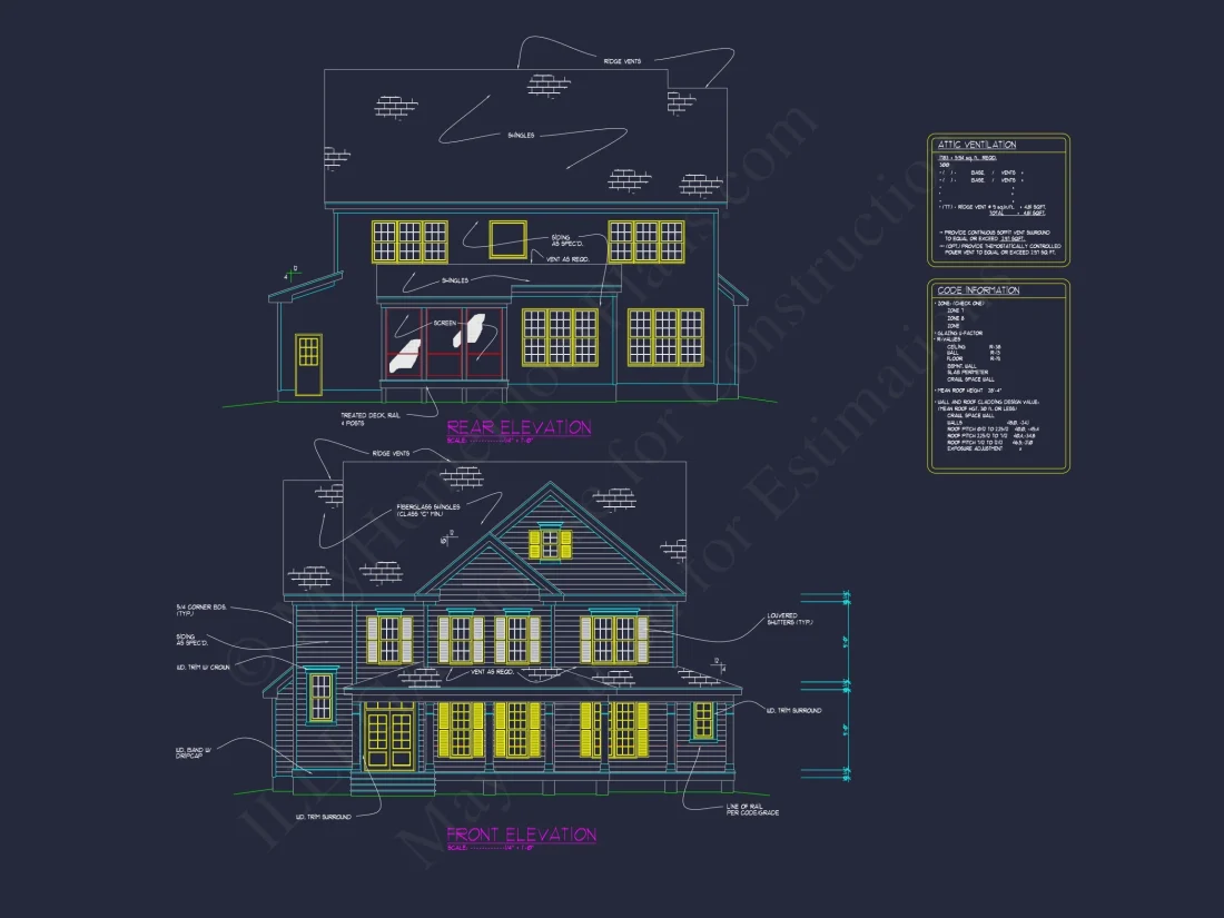 Elegant 5-Bedroom house Floor Plan with Colonial Designs