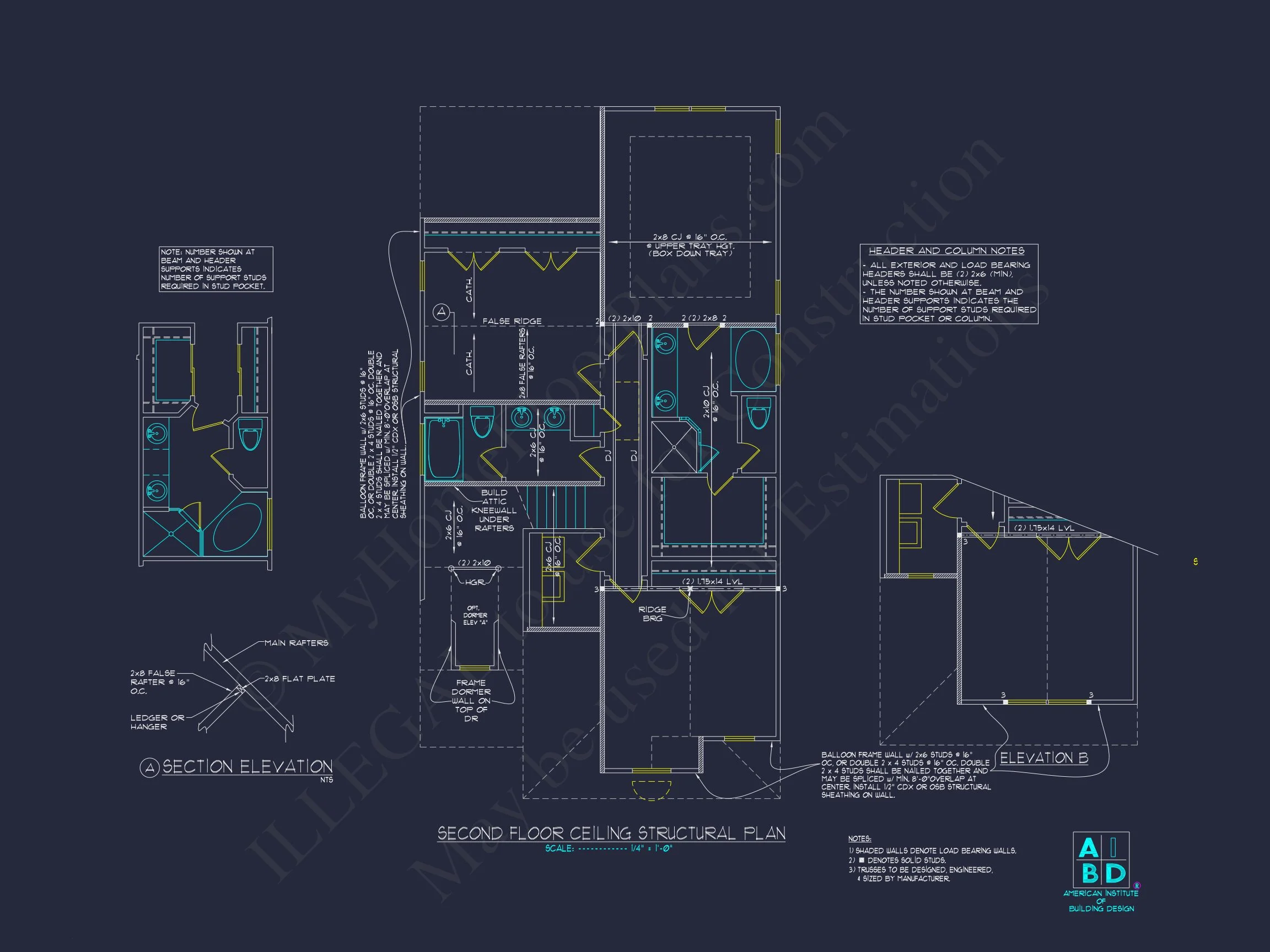 10-1354 HOUSE PLAN - Neo-Colonial 2-Story House Plan – 3 Bed, 1,861 Sq Ft with Craftsman Charm 14 Efficient house Plan CAD Blueprint for Traditional Designs