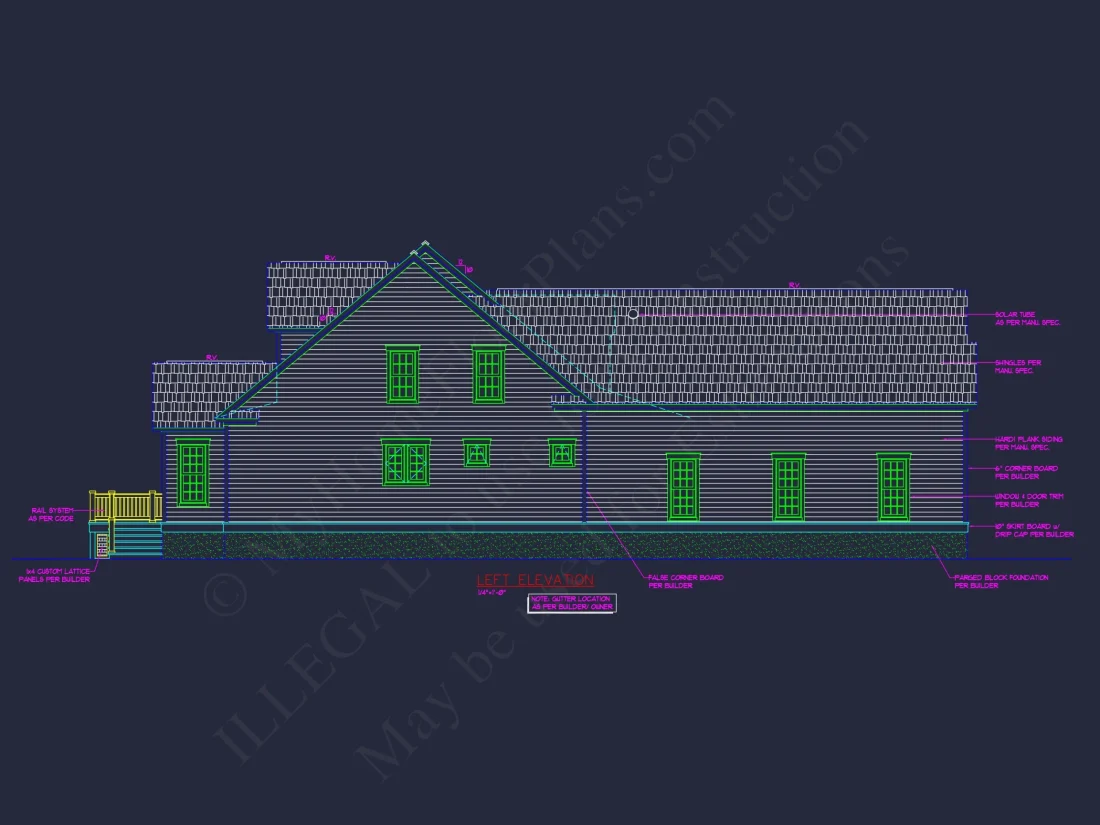 Elegant house Plan with CAD Designs and Floor Blueprint