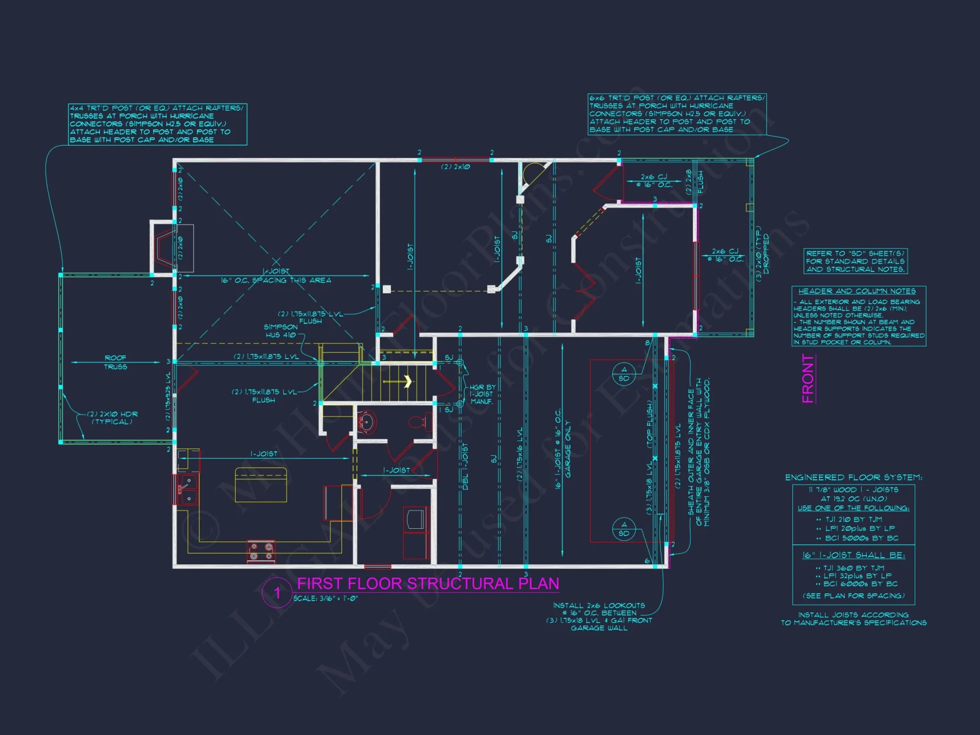 Modern Suburban house Plan with CAD-Blueprint Designs