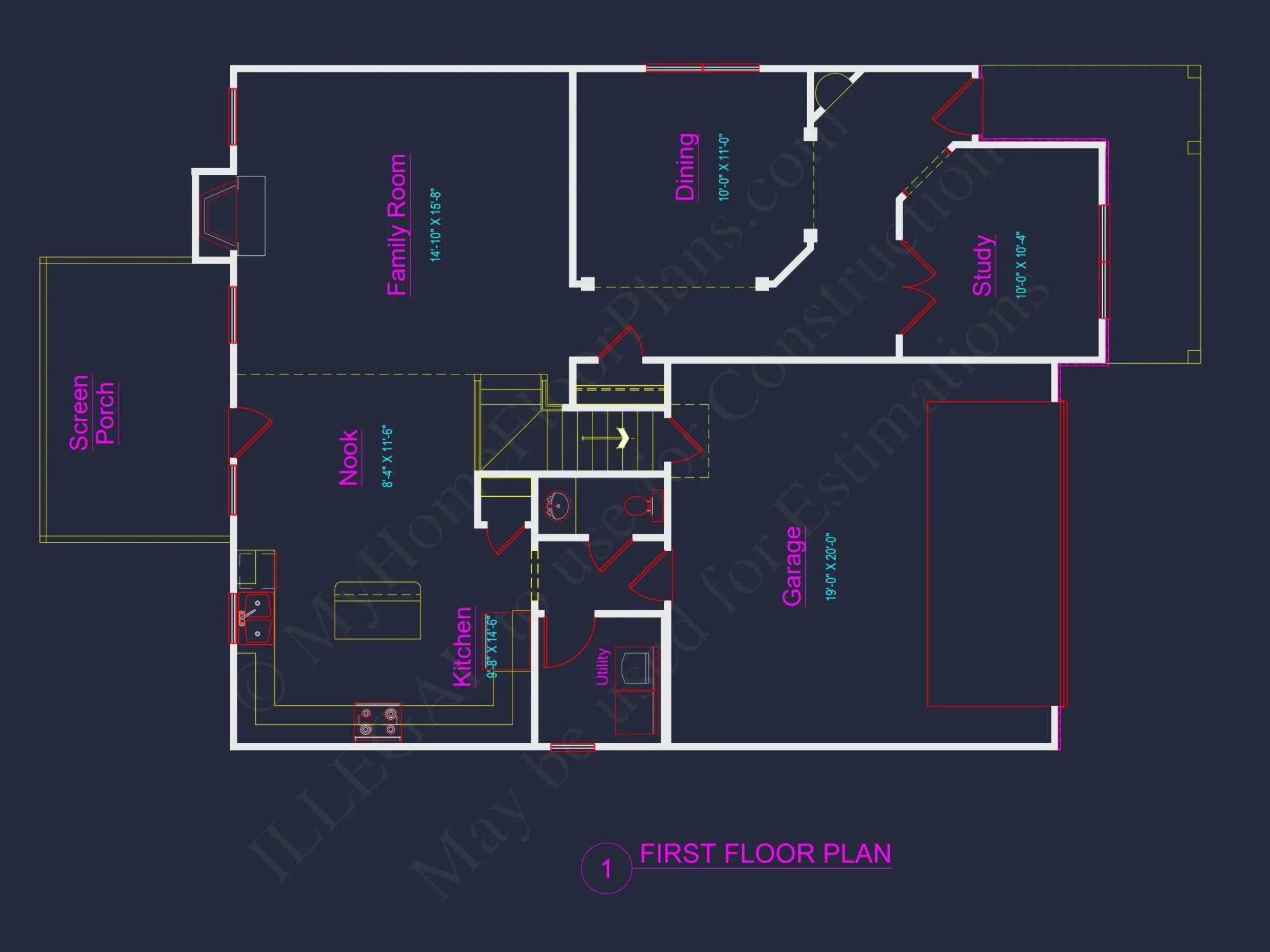 Modern Suburban house Plan with CAD-Blueprint Designs