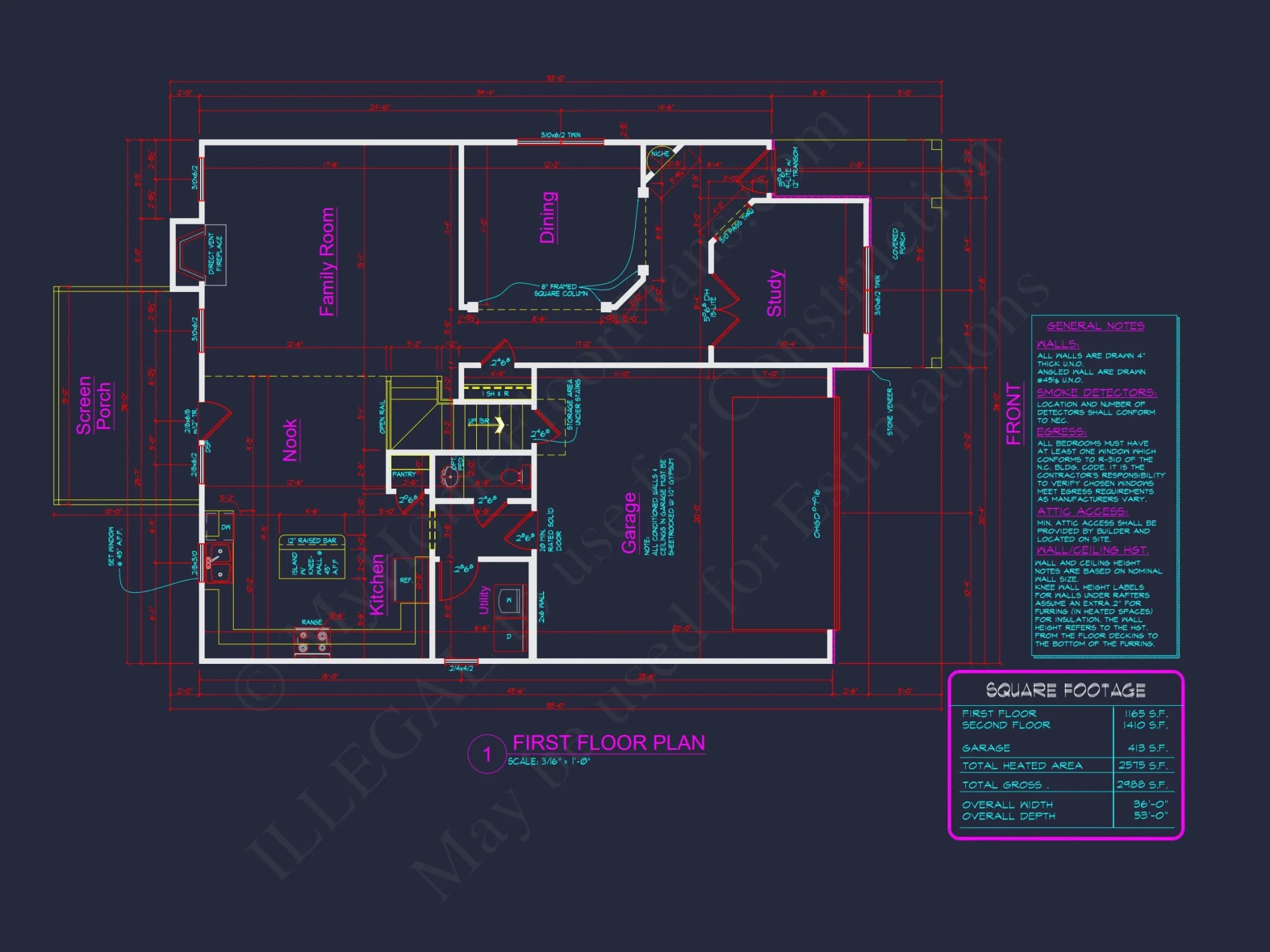 Modern Suburban house Plan with CAD-Blueprint Designs