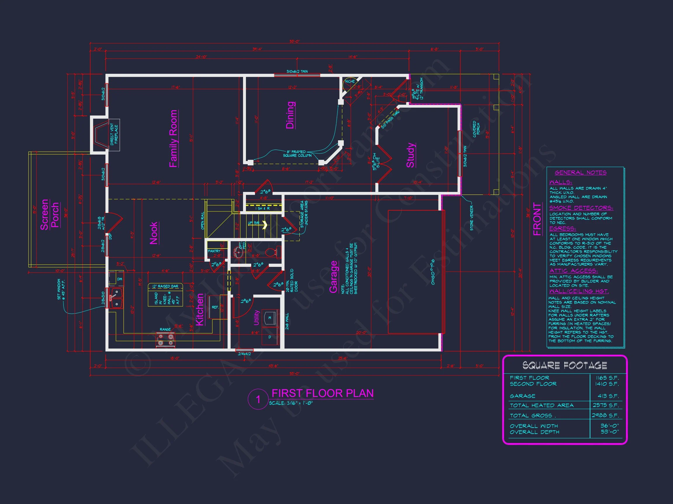 Modern Suburban house Plan with CAD-Blueprint Designs