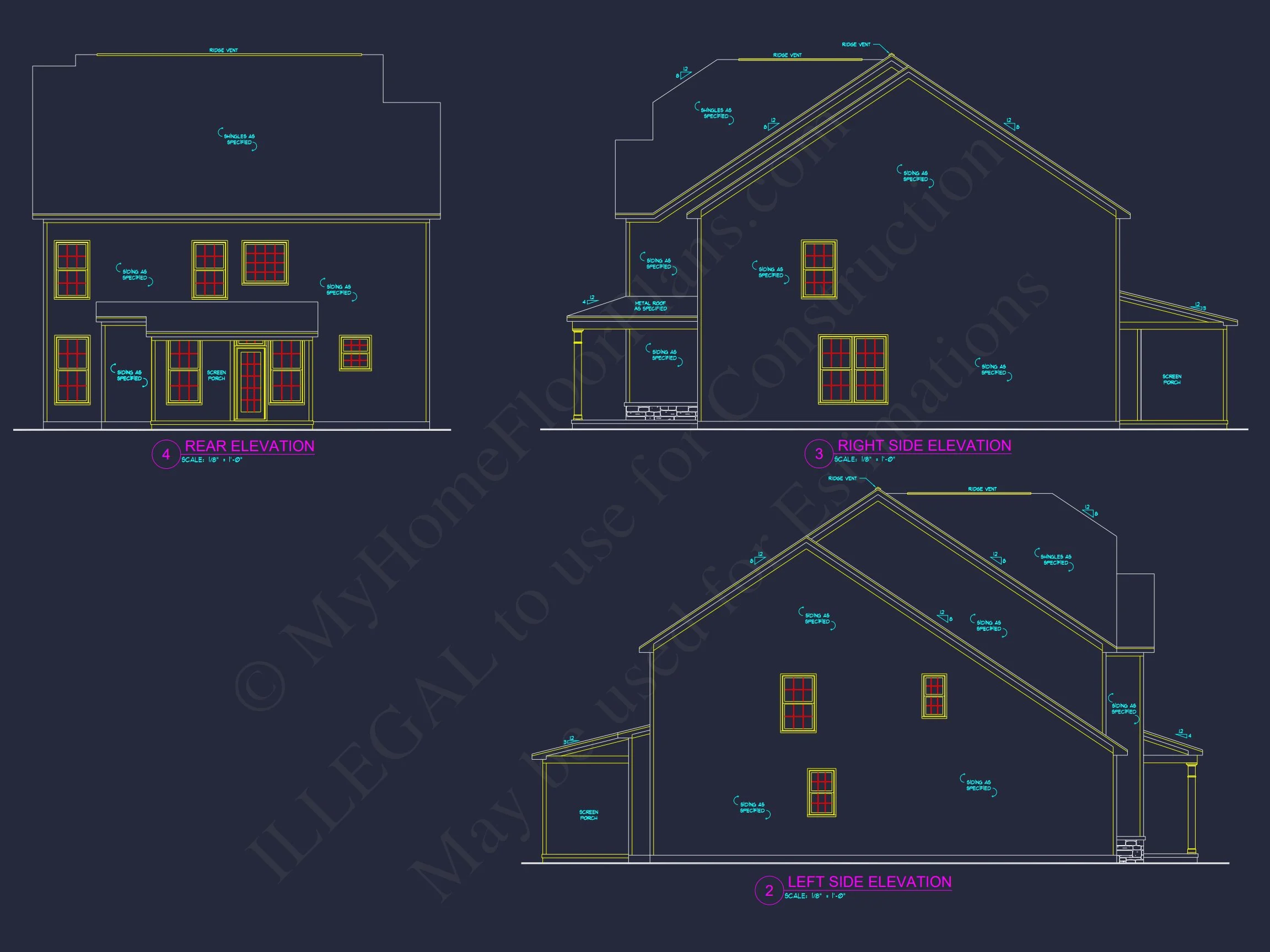 Modern Suburban house Plan with CAD-Blueprint Designs