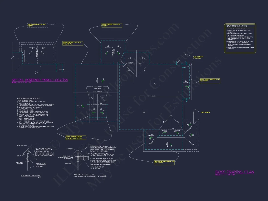 Stylish house Floor Plans with CAD Designs & 2-Car Garage