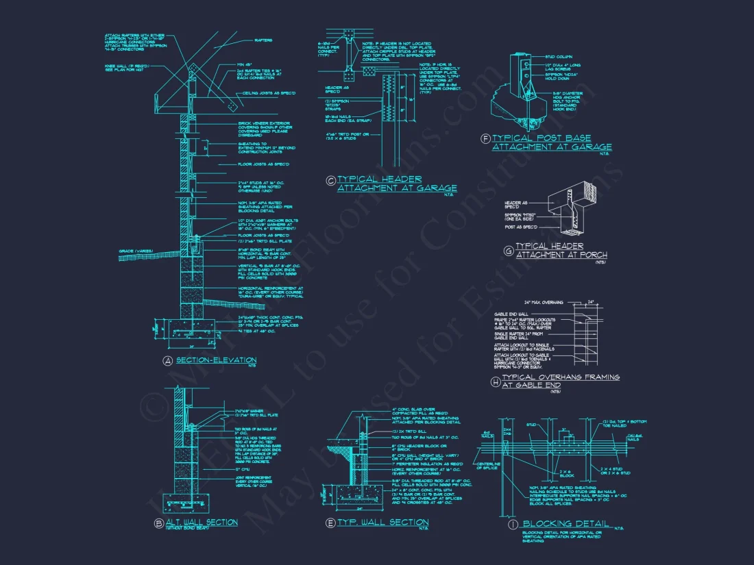 Explore a Classic 2-Story house Design with Detailed CAD Blueprint