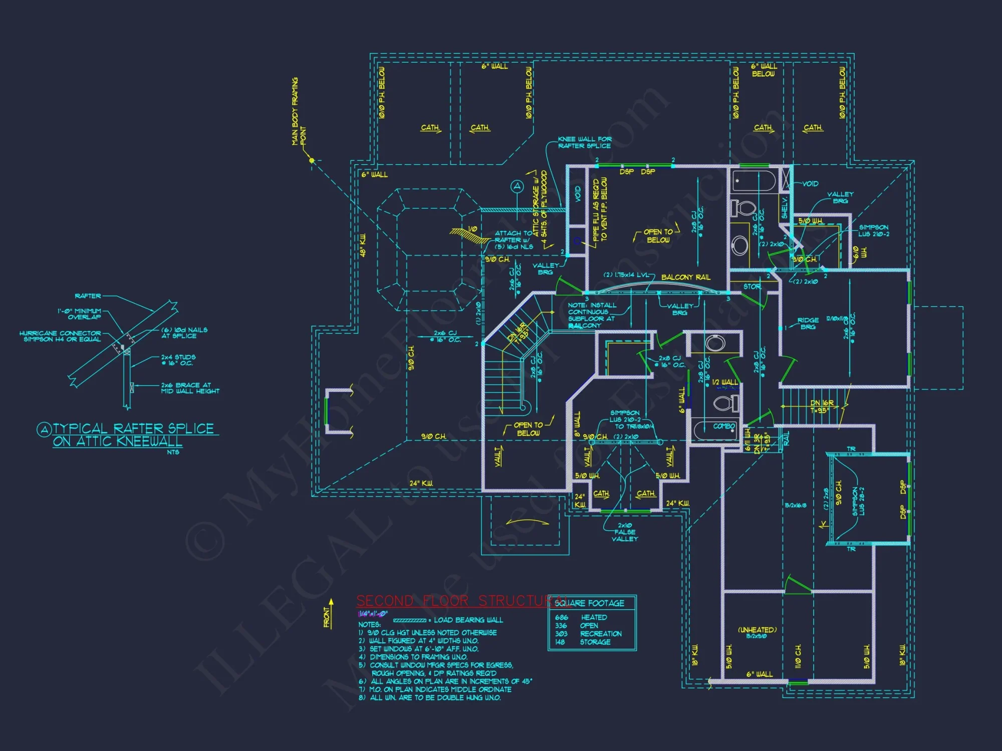 Explore a Classic 2-Story house Design with Detailed CAD Blueprint