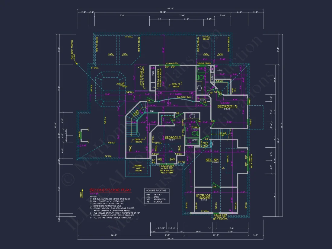 Explore a Classic 2-Story house Design with Detailed CAD Blueprint