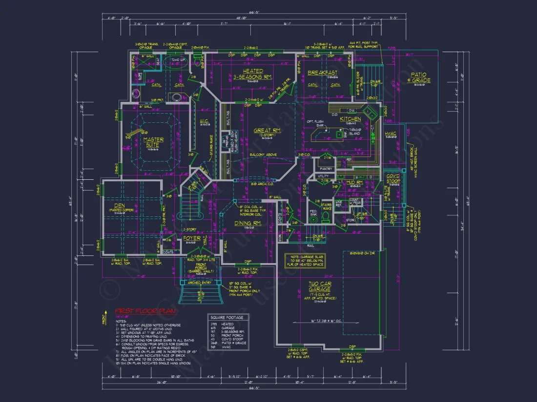 Explore a Classic 2-Story house Design with Detailed CAD Blueprint