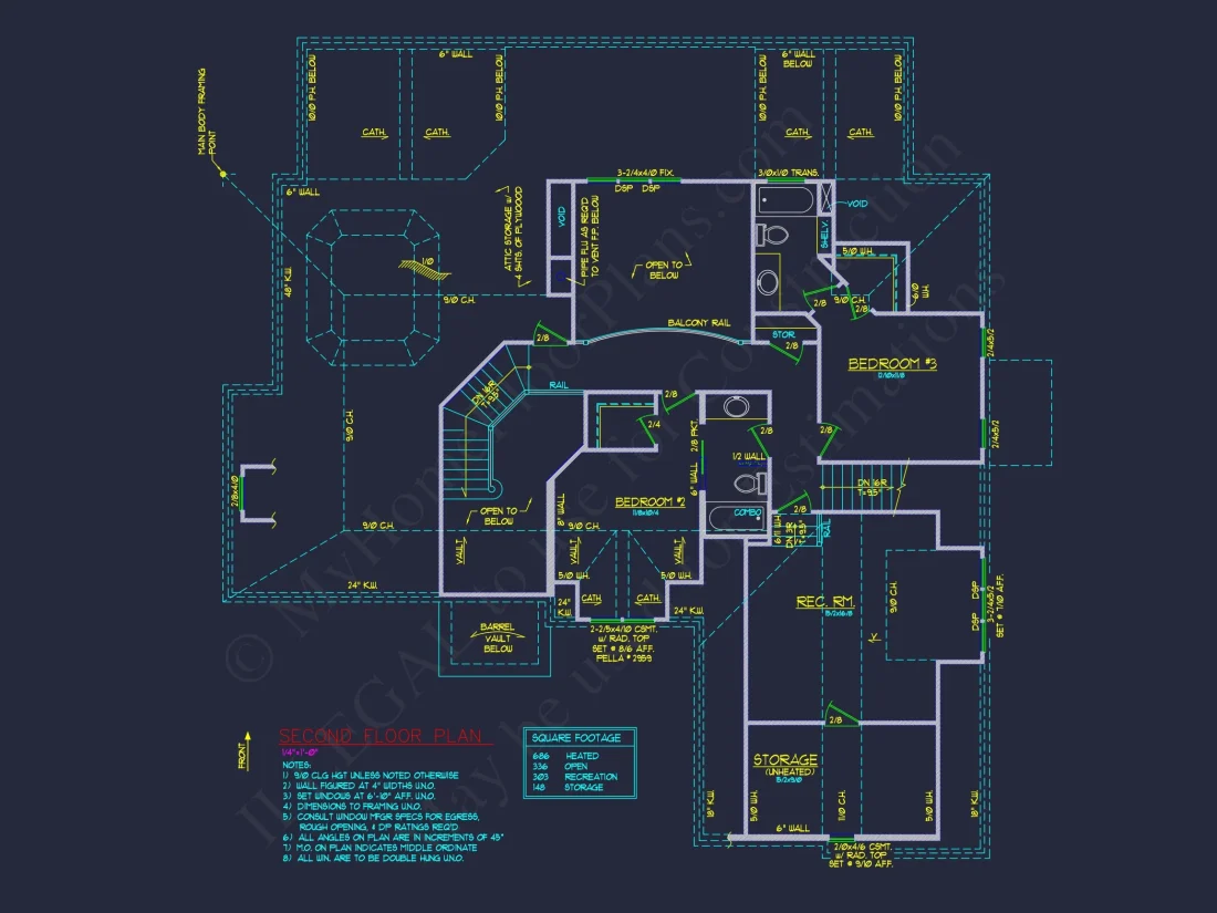 Explore a Classic 2-Story house Design with Detailed CAD Blueprint