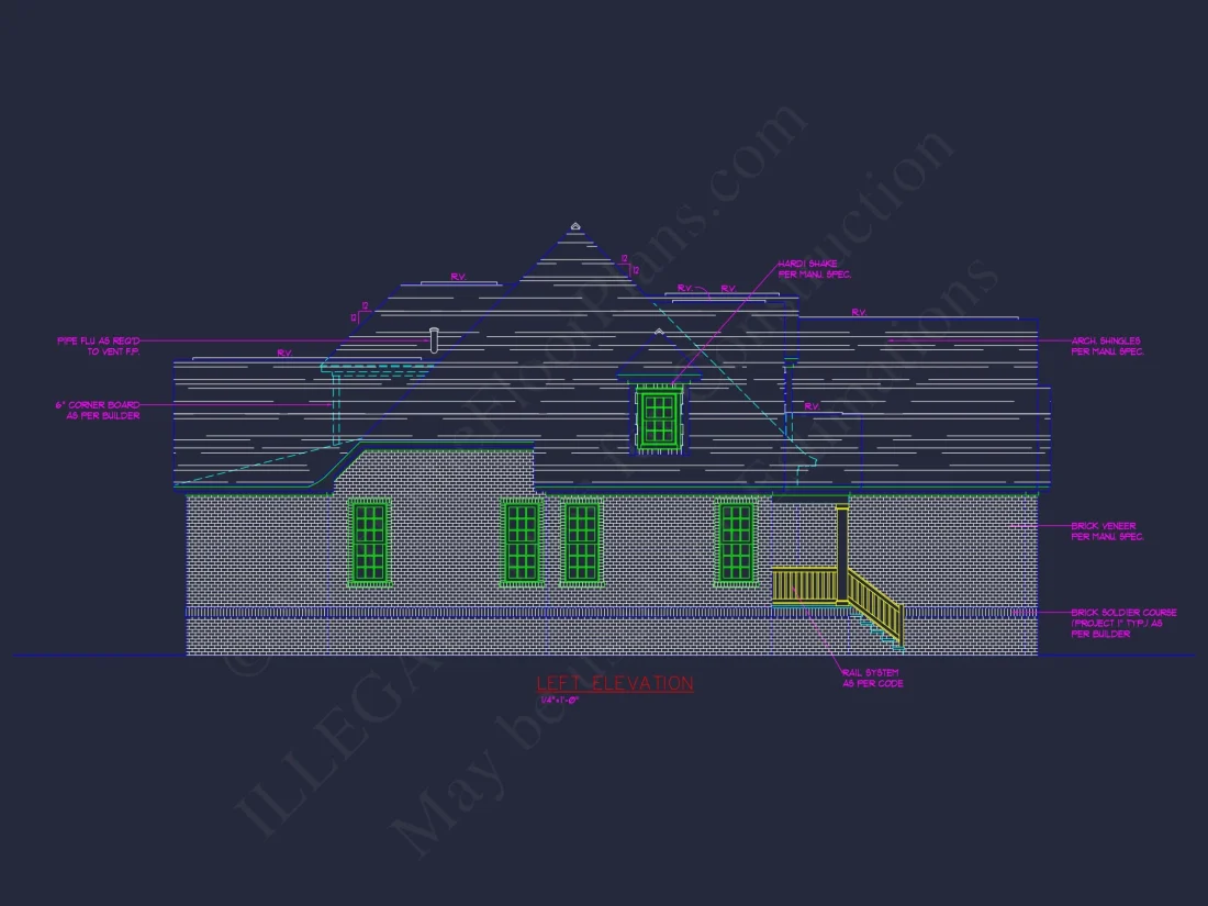 Explore a Classic 2-Story house Design with Detailed CAD Blueprint