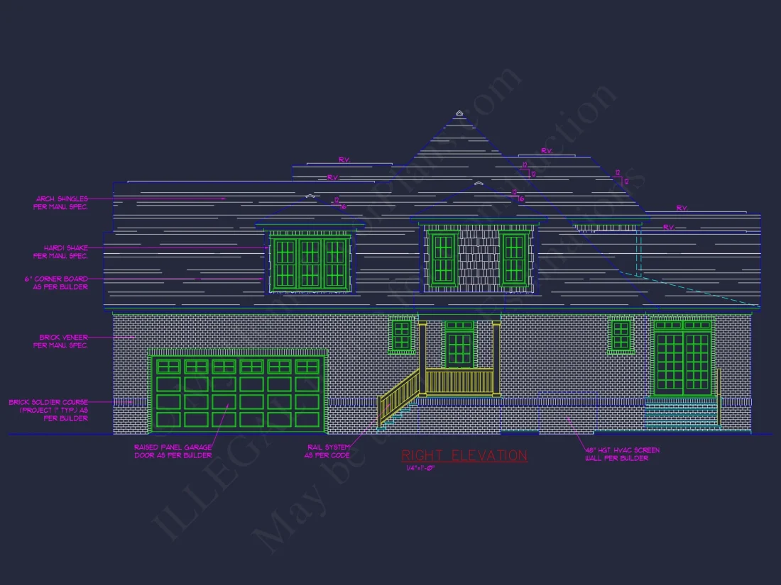 Explore a Classic 2-Story house Design with Detailed CAD Blueprint