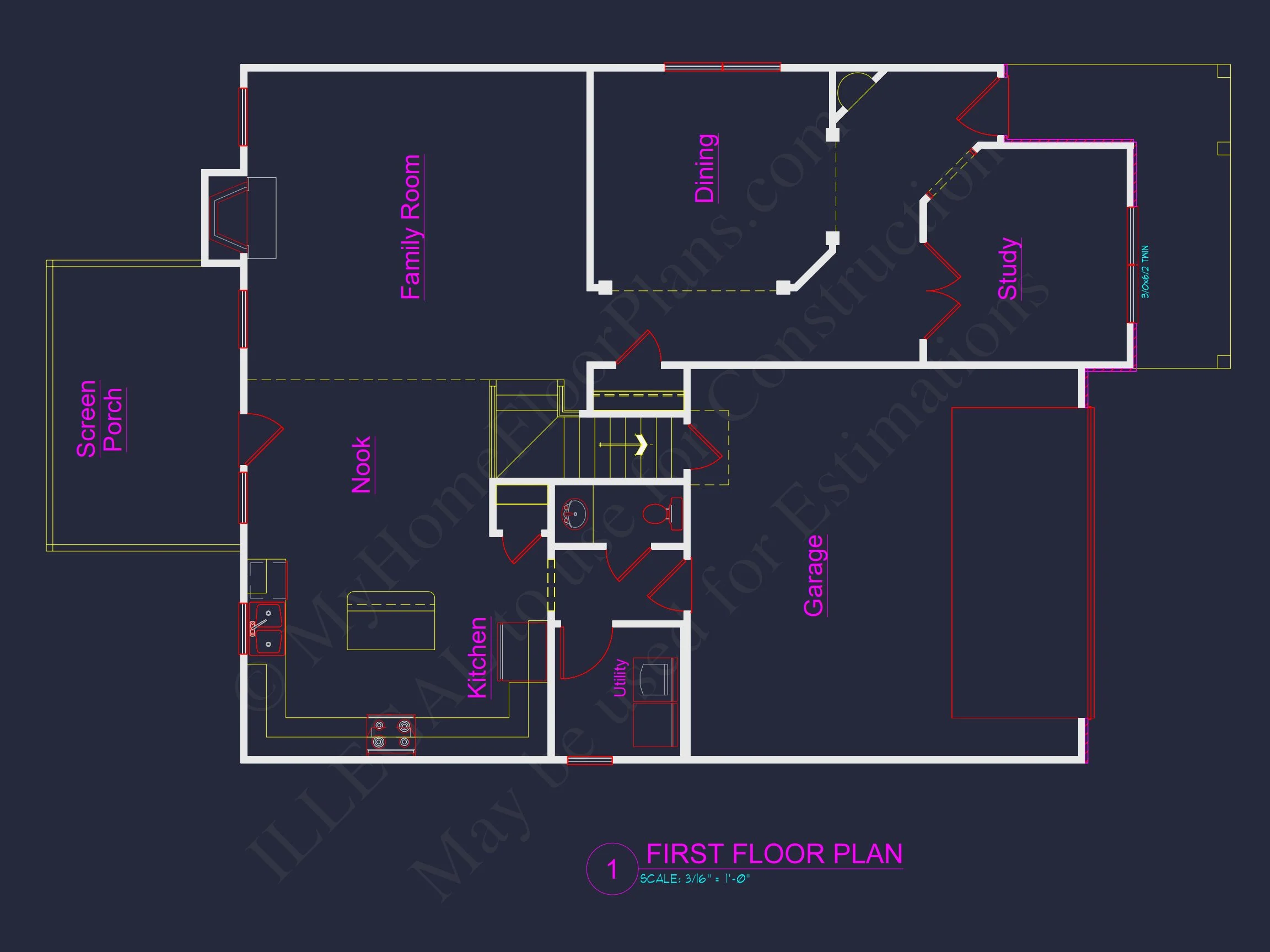 10-1282 HOUSE PLAN - Traditional Colonial Revival Suburban House Plan – 4 Beds, 2,575 Sq Ft, 2 Stories 6 Modern Suburban house Plan with Craftsman CAD Designs