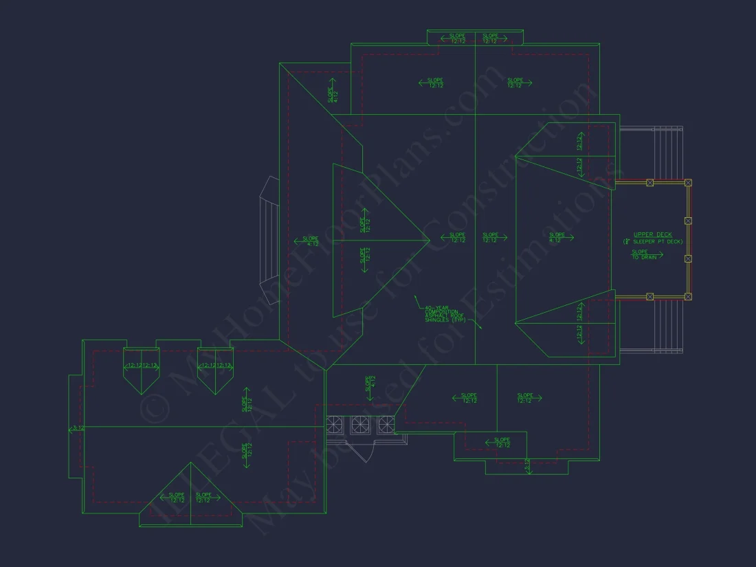 Elegant house Plan with 1.5 Floors, CAD Designs & Blueprints