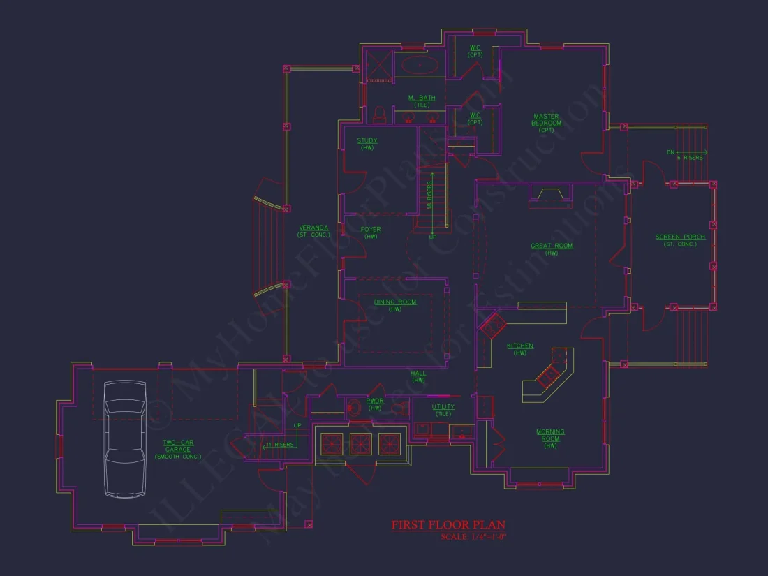Elegant house Plan with 1.5 Floors, CAD Designs & Blueprints