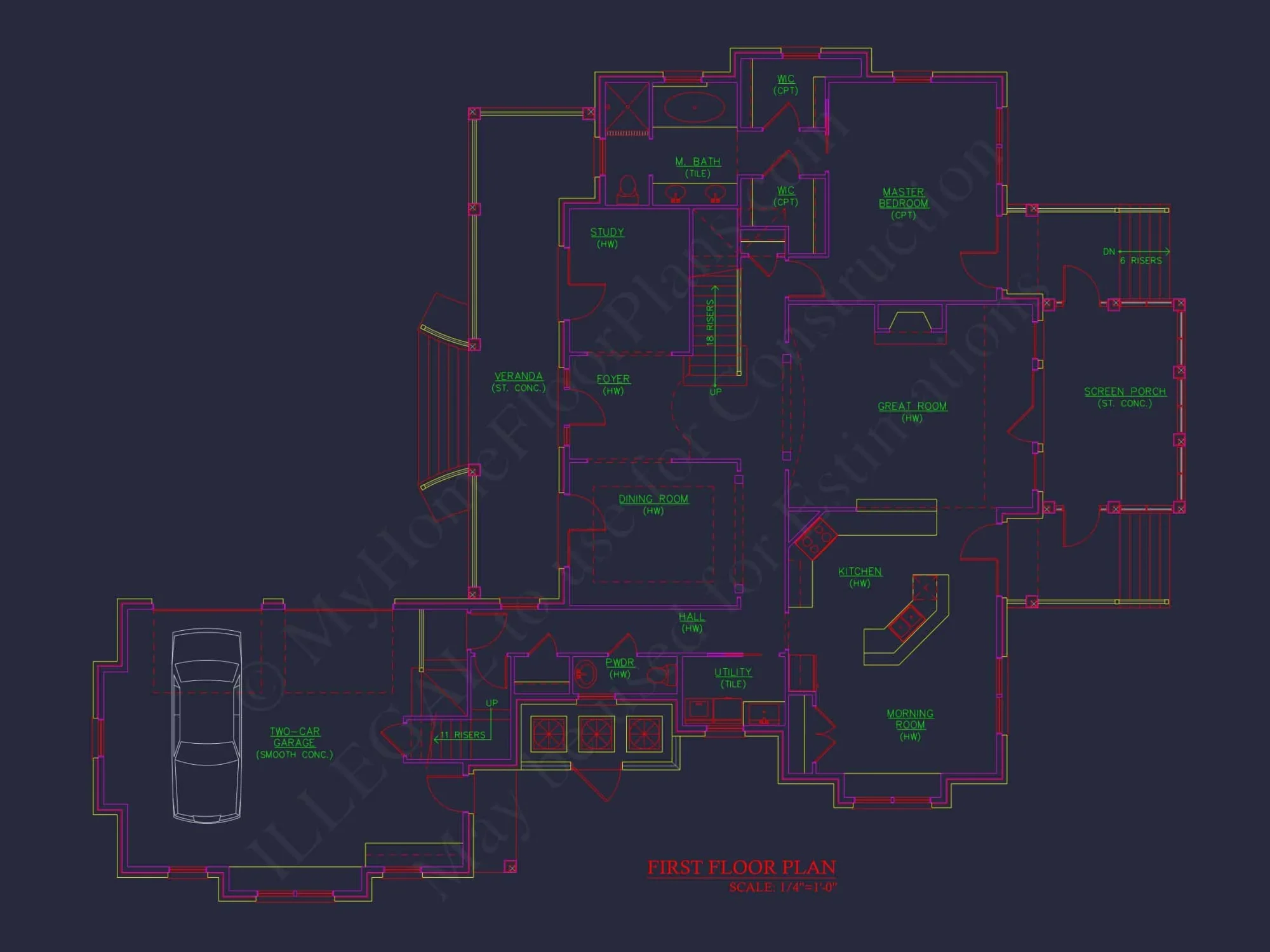 Elegant house Plan with 1.5 Floors, CAD Designs & Blueprints