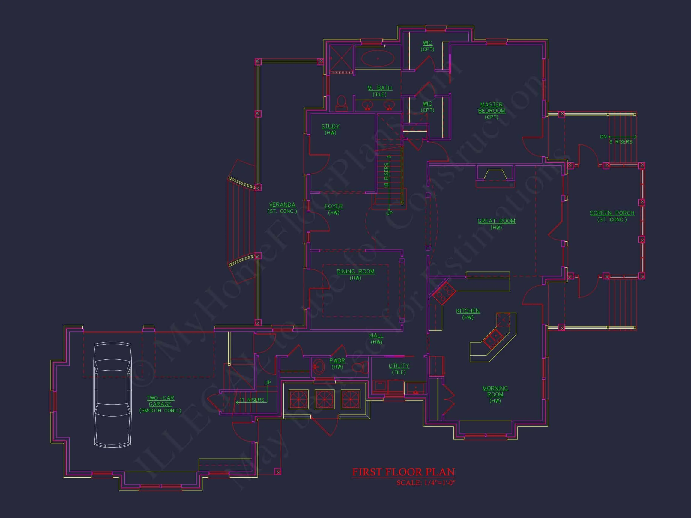 10-1275 HOUSE PLAN - Traditional Farmhouse House Plan – 3 Bed, 1.5 Story with Bonus Room 8 Elegant house Plan with 1.5 Floors, CAD Designs & Blueprints
