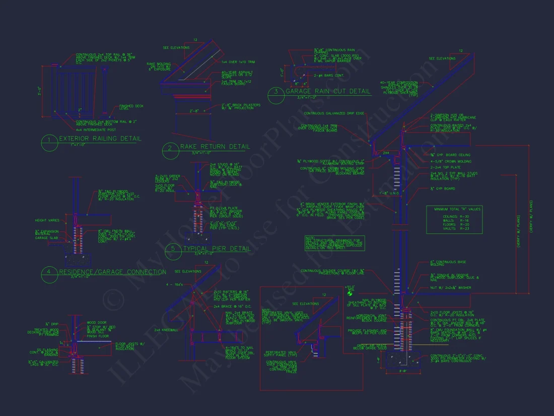 Elegant house Plan with 1.5 Floors, CAD Designs & Blueprints