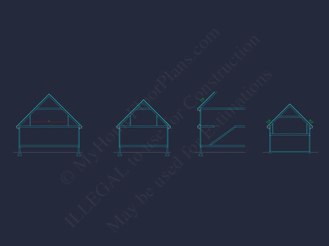 Elegant house Plan with 1.5 Floors, CAD Designs & Blueprints