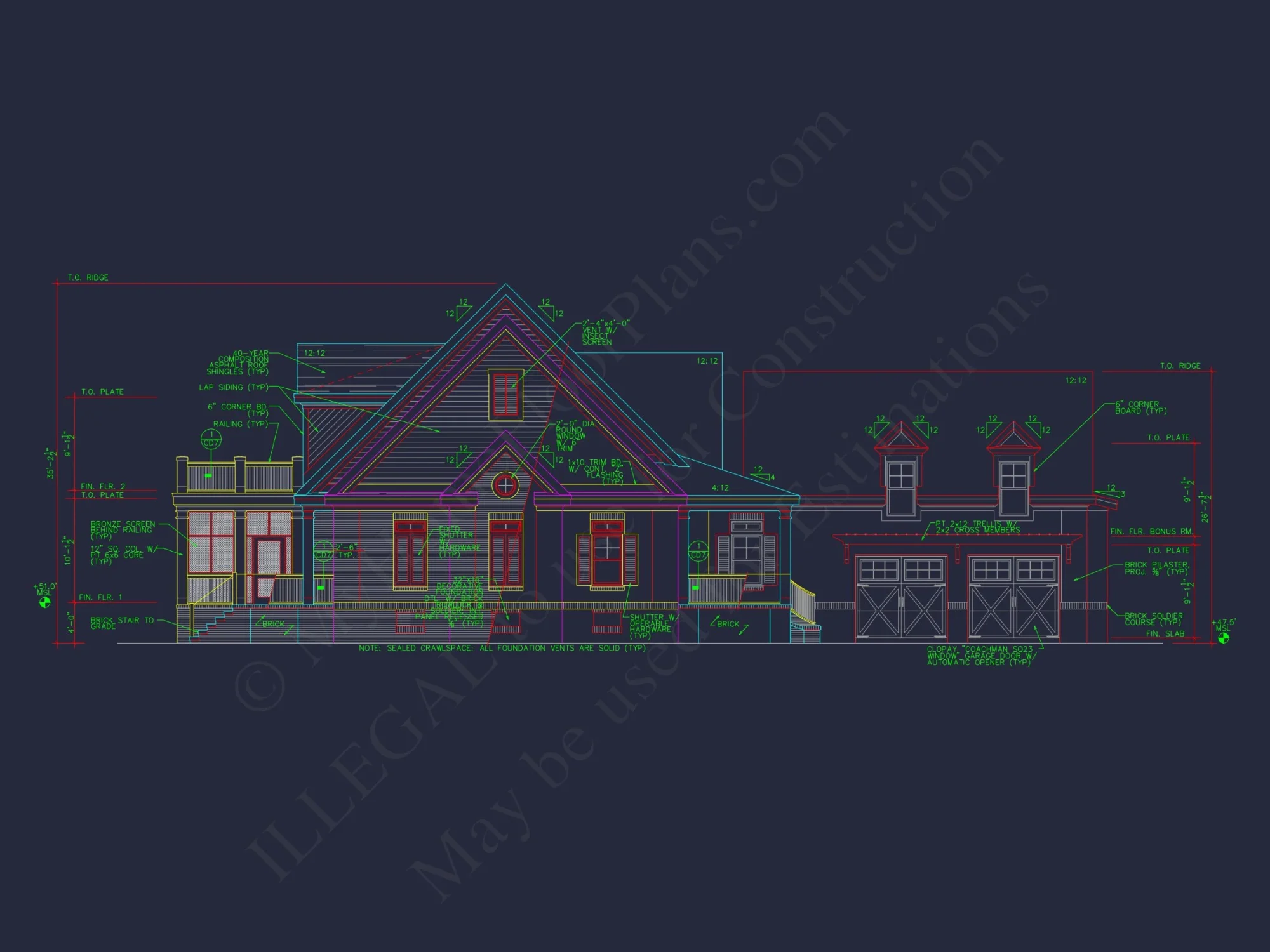 Elegant house Plan with 1.5 Floors, CAD Designs & Blueprints