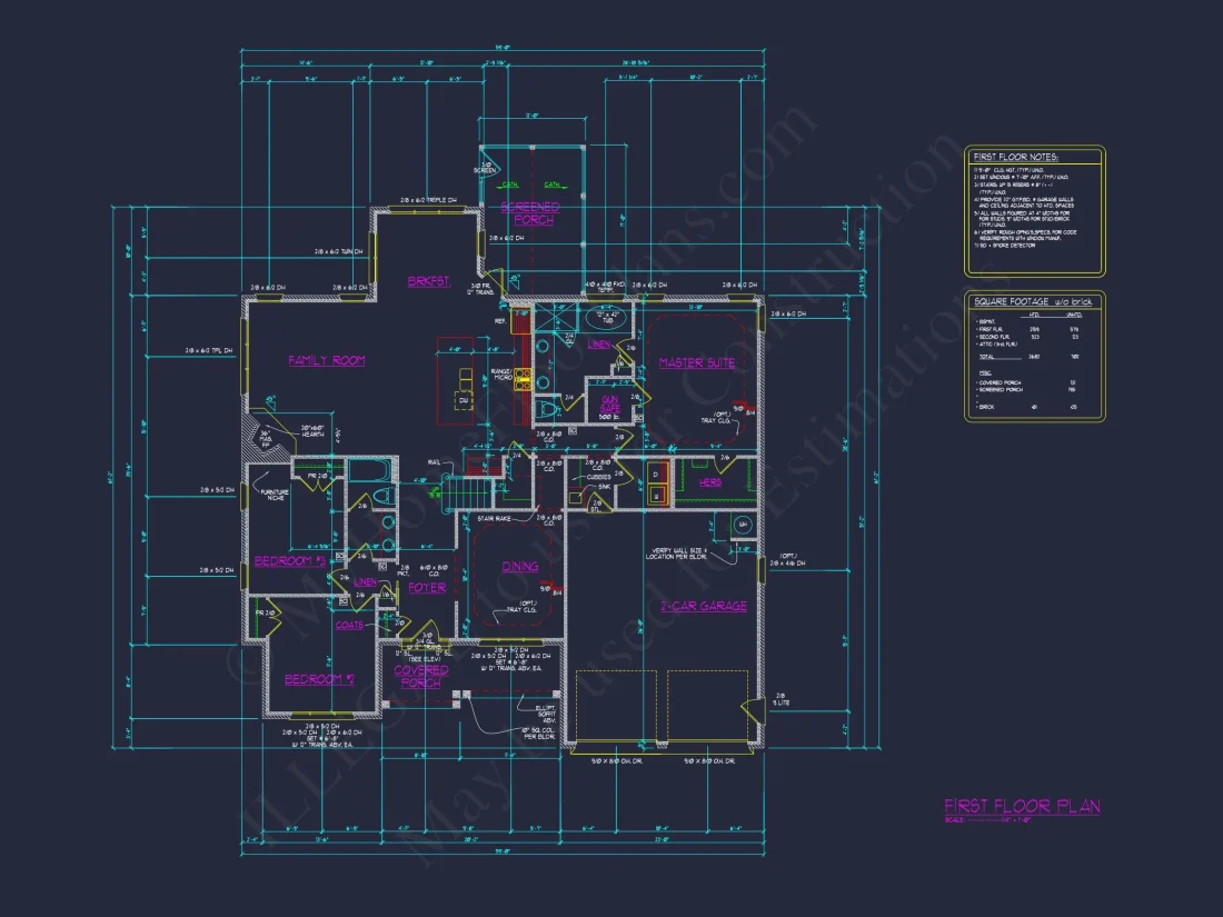 Spacious house Plan: CAD Blueprint with Elegant Designs