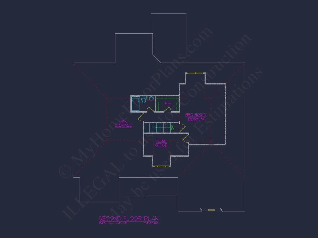 Spacious house Plan: CAD Blueprint with Elegant Designs