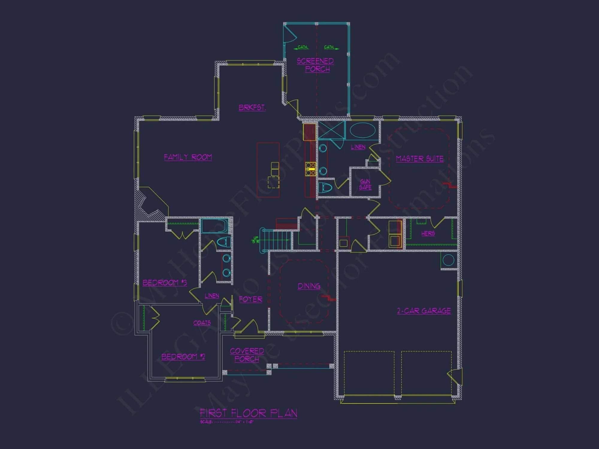 Spacious house Plan: CAD Blueprint with Elegant Designs
