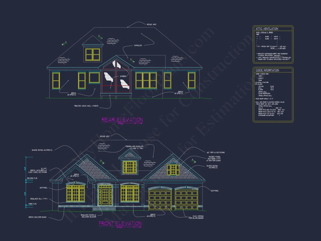 Spacious house Plan: CAD Blueprint with Elegant Designs