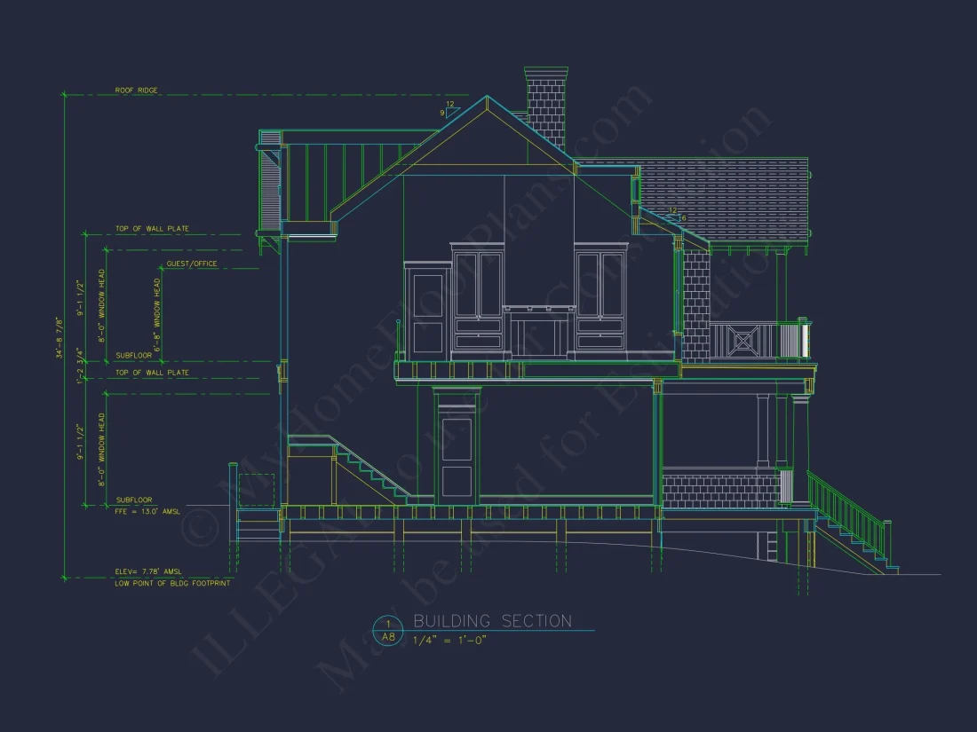 Elegant Coastal house Plan with Functional Architecture Designs & CAD