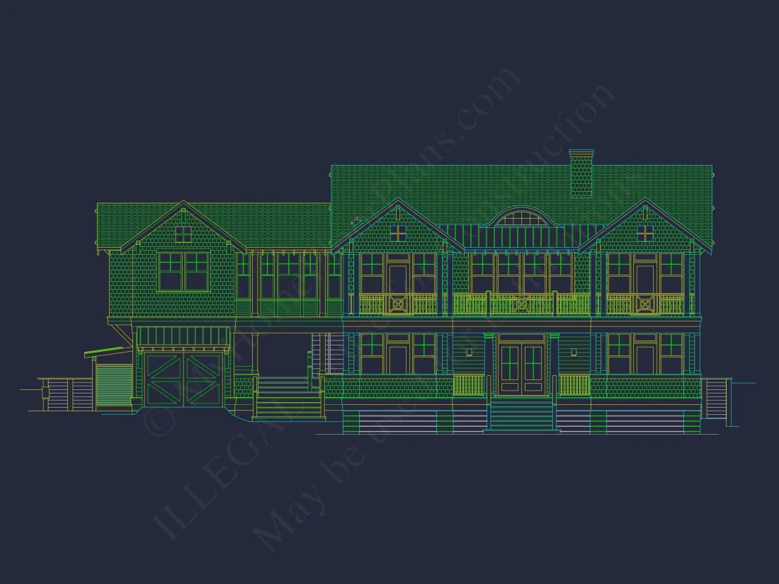 Elegant Coastal house Plan with Functional Architecture Designs & CAD