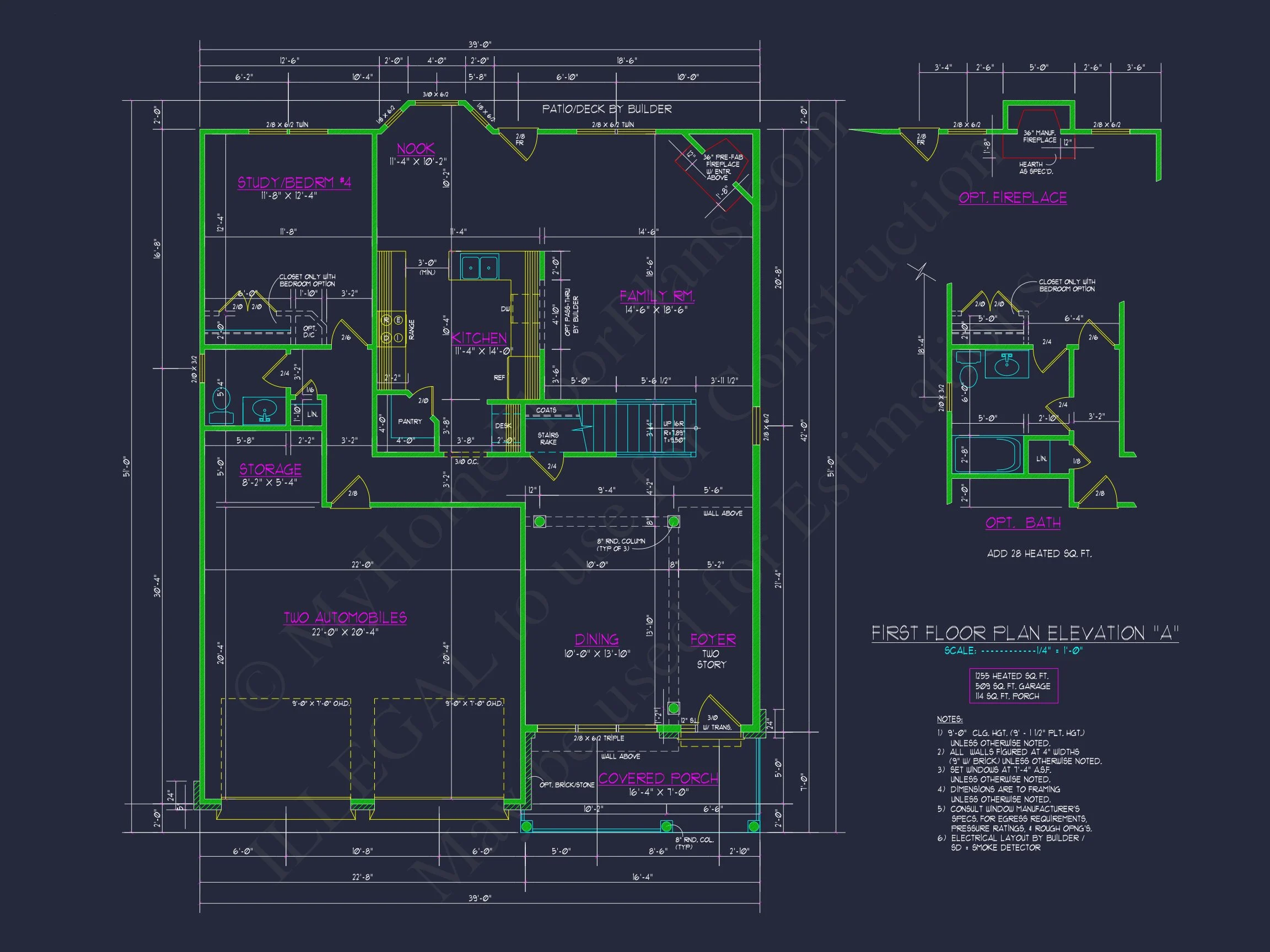 10-1263 HOUSE PLAN - Colonial Revival Craftsman House Plan – 4 Beds, 2,746 Sq Ft, Porch & Open Layout 7 house Plan with 4 Beds, 2 Story, 2 Garage & Advanced Designs