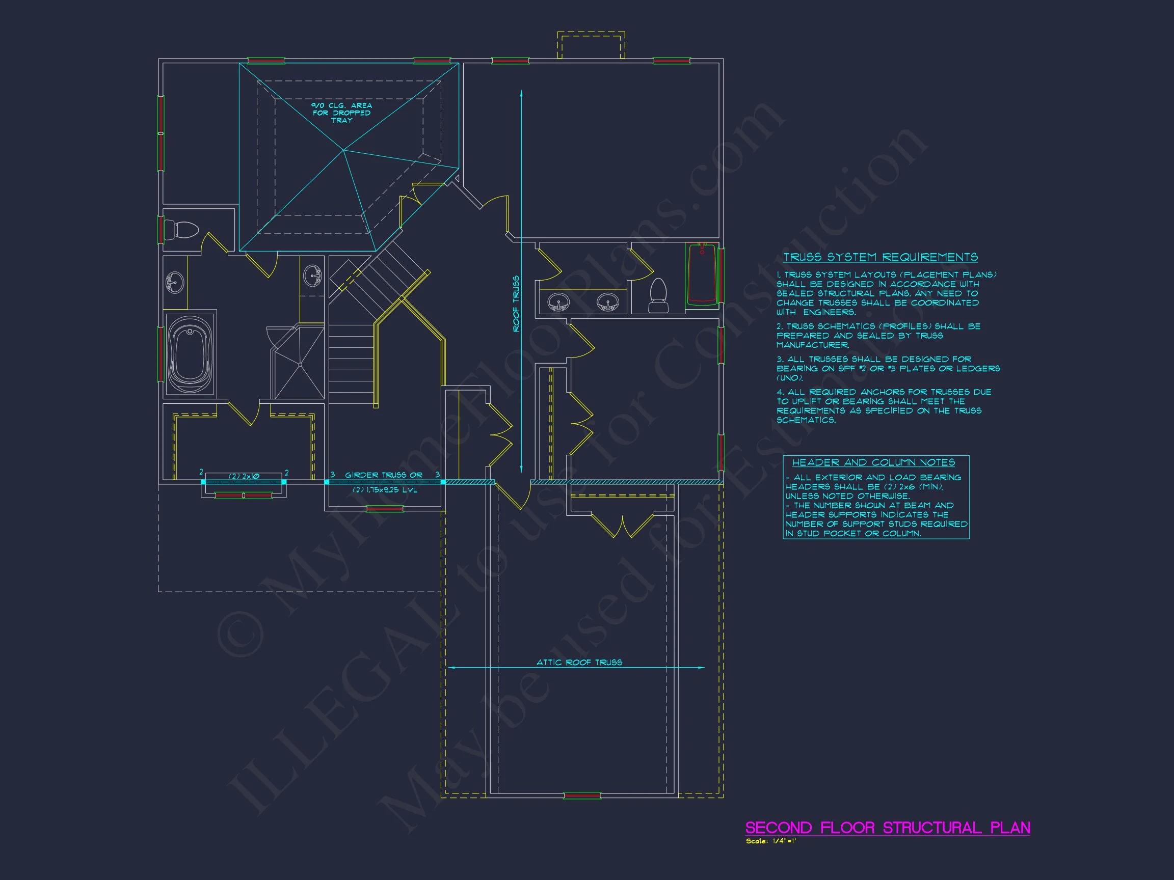 10-1260 HOUSE PLAN - 2-Story Modern Craftsman House Plan – 4 Bed, 3 Bath, 2,600+ Sq. Ft. 12 Stunning house Floor Plan Blueprint: CAD Architectural Design