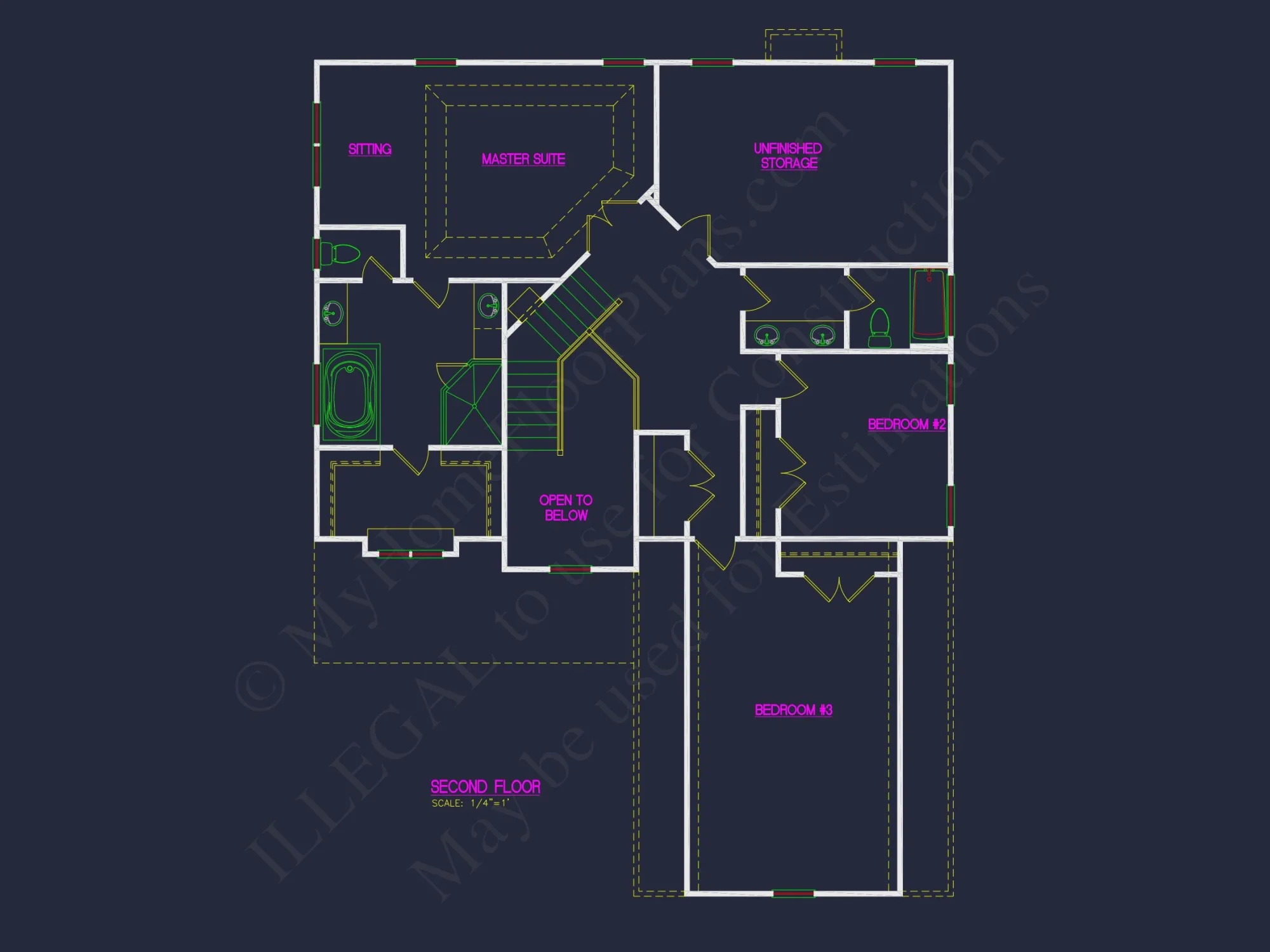Stunning house Floor Plan Blueprint: CAD Architectural Design
