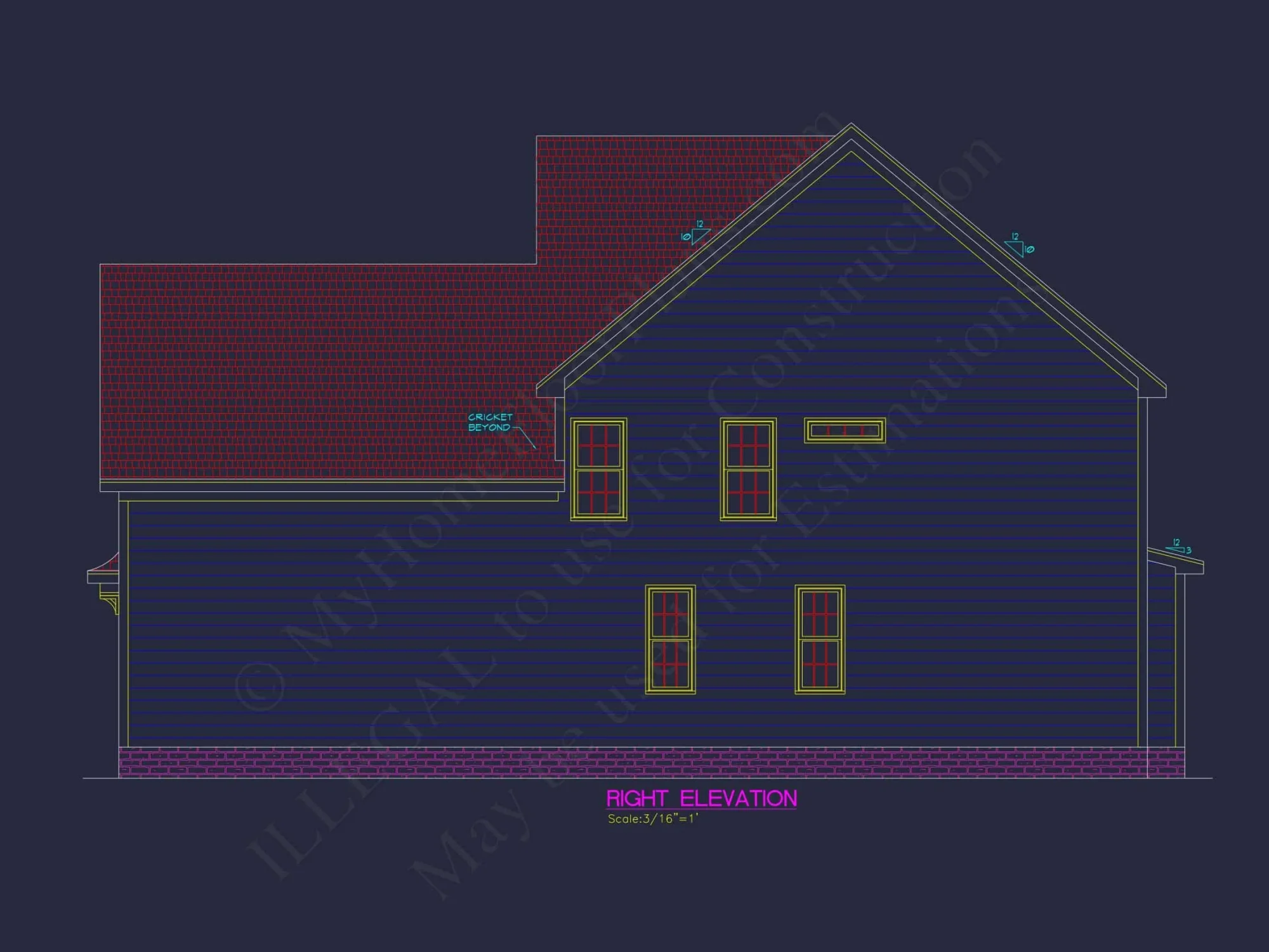 Stunning house Floor Plan Blueprint: CAD Architectural Design