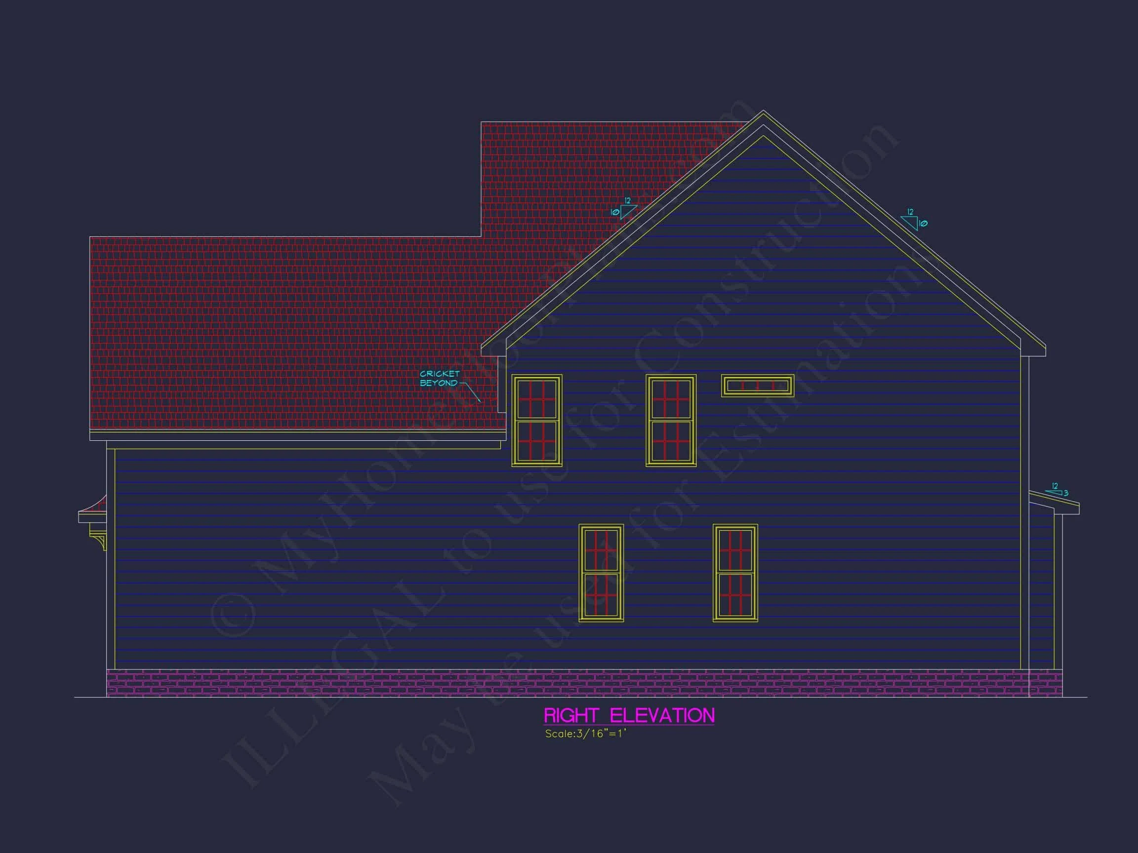 10-1260 HOUSE PLAN - 2-Story Modern Craftsman House Plan – 4 Bed, 3 Bath, 2,600+ Sq. Ft. 5 Stunning house Floor Plan Blueprint: CAD Architectural Design