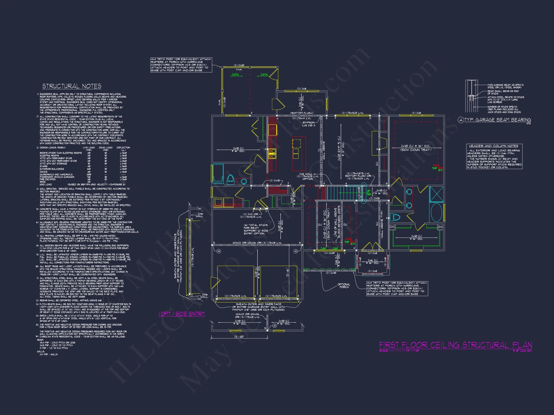 10-1250 HOUSE PLAN - Modern Ranch Craftsman with 3 Beds, 3 Baths & CAD Designs 14 Craftsman-Style house Plan with CAD Floor Plan Designs