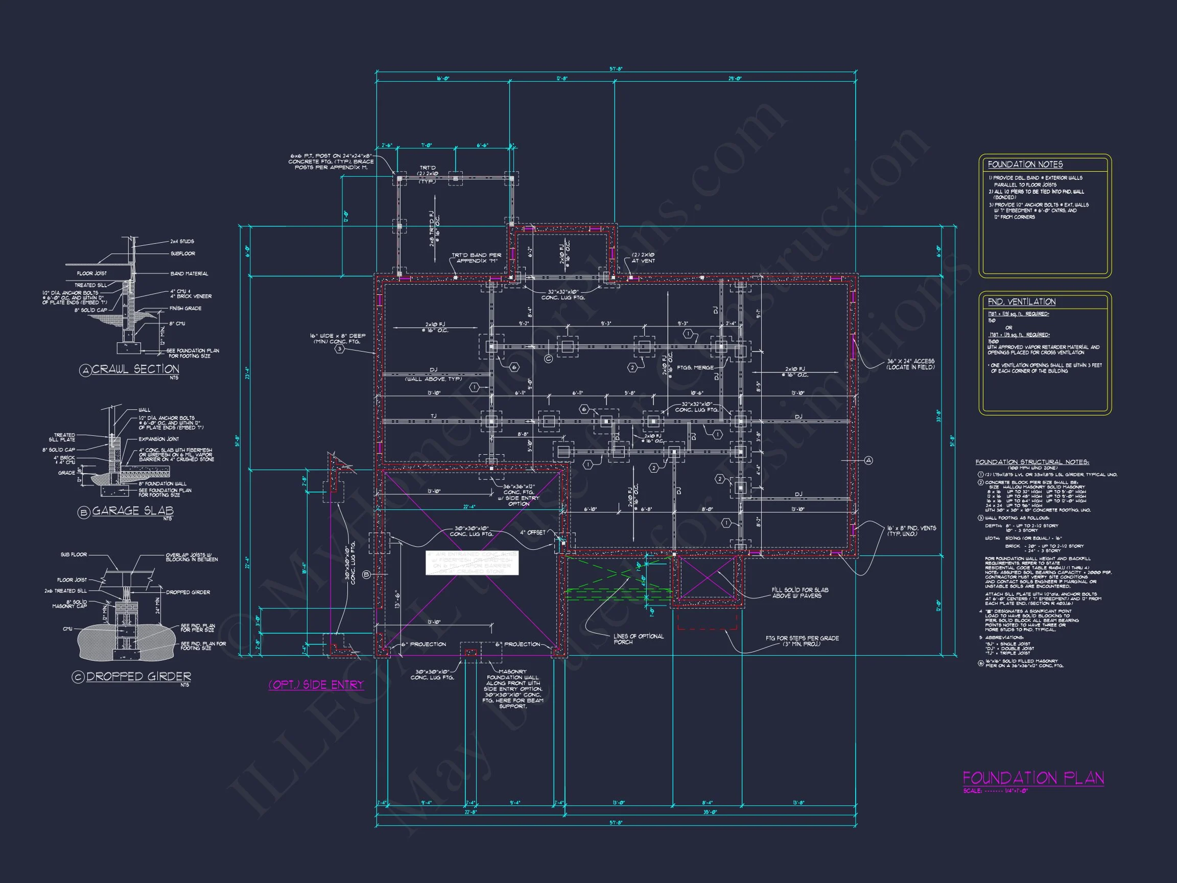 10-1250 HOUSE PLAN - Modern Ranch Craftsman with 3 Beds, 3 Baths & CAD Designs 13 Craftsman-Style house Plan with CAD Floor Plan Designs