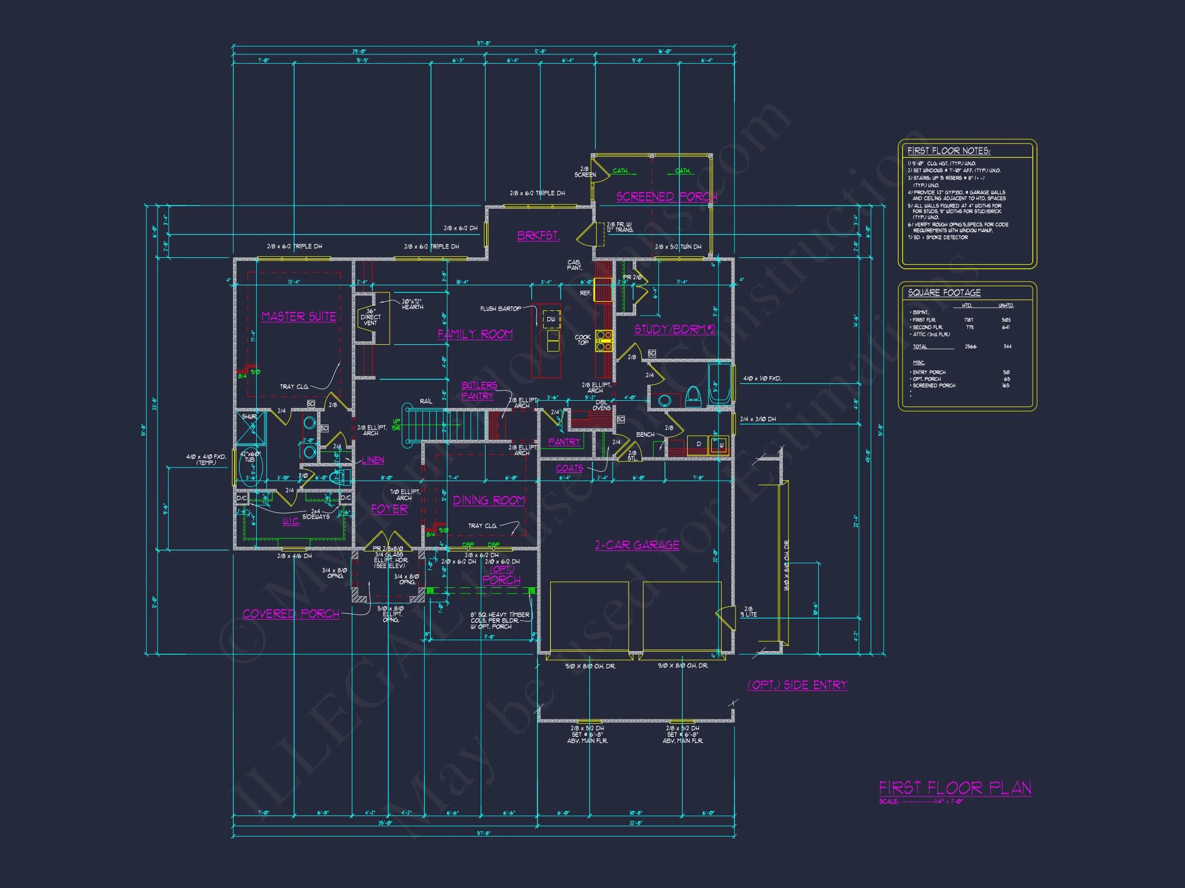 10-1250 HOUSE PLAN - Modern Ranch Craftsman with 3 Beds, 3 Baths & CAD Designs 11 Craftsman-Style house Plan with CAD Floor Plan Designs