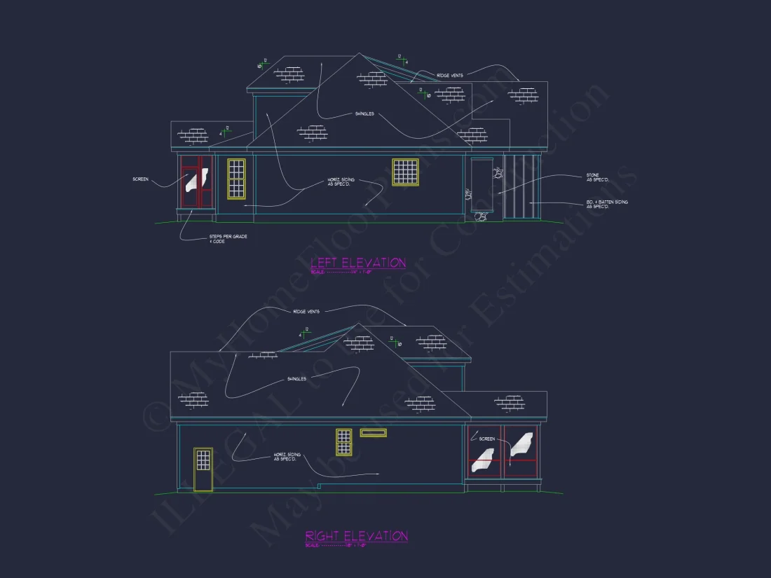 Craftsman-Style house Plan with CAD Floor Plan Designs