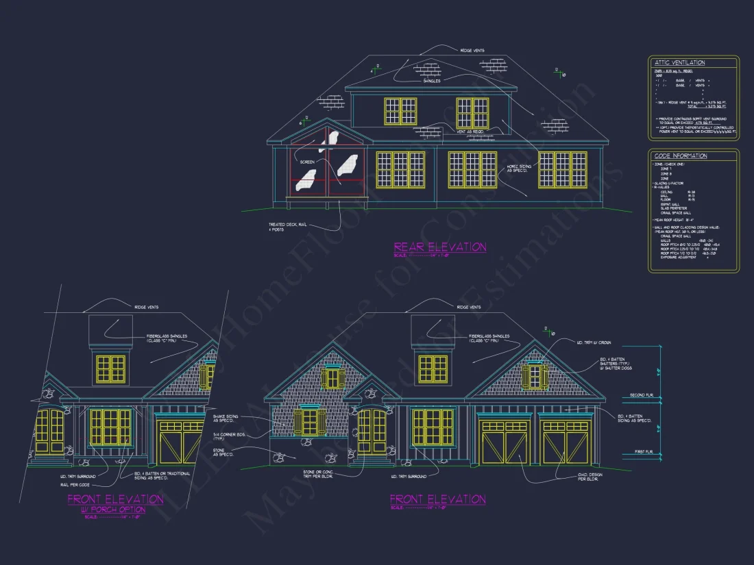 Craftsman-Style house Plan with CAD Floor Plan Designs