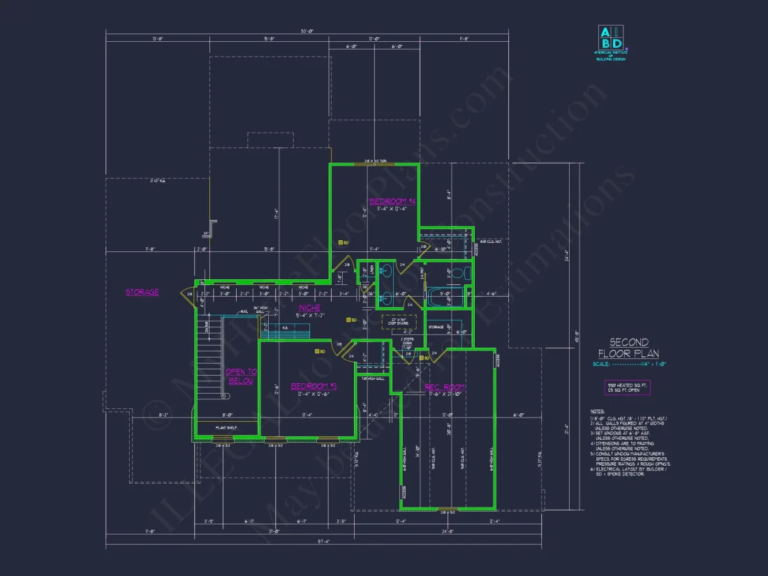 Modern Craftsman house Plan with 4 Bedrooms and Open Designs