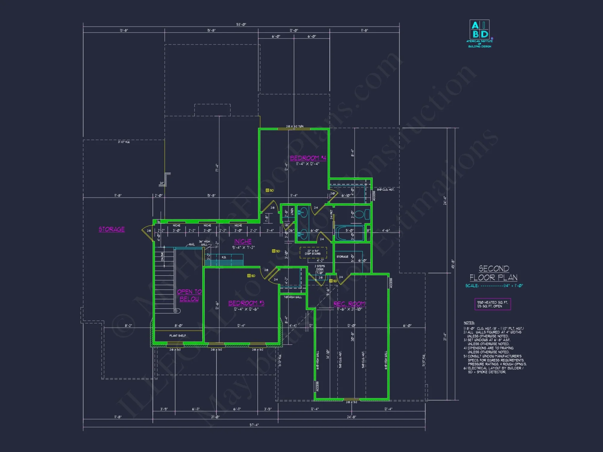 Modern Craftsman house Plan with 4 Bedrooms and Open Designs
