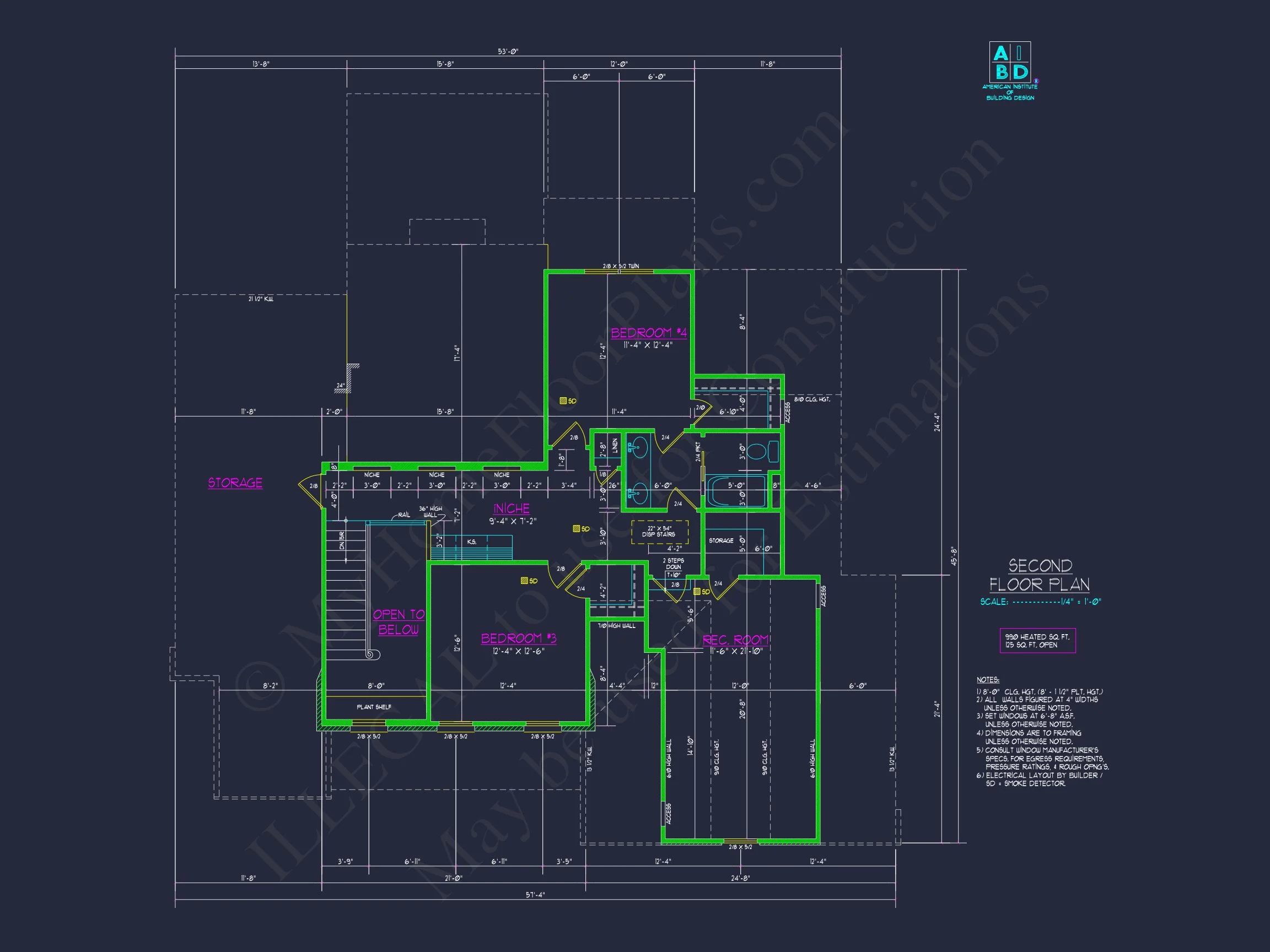 Modern Craftsman house Plan with 4 Bedrooms and Open Designs