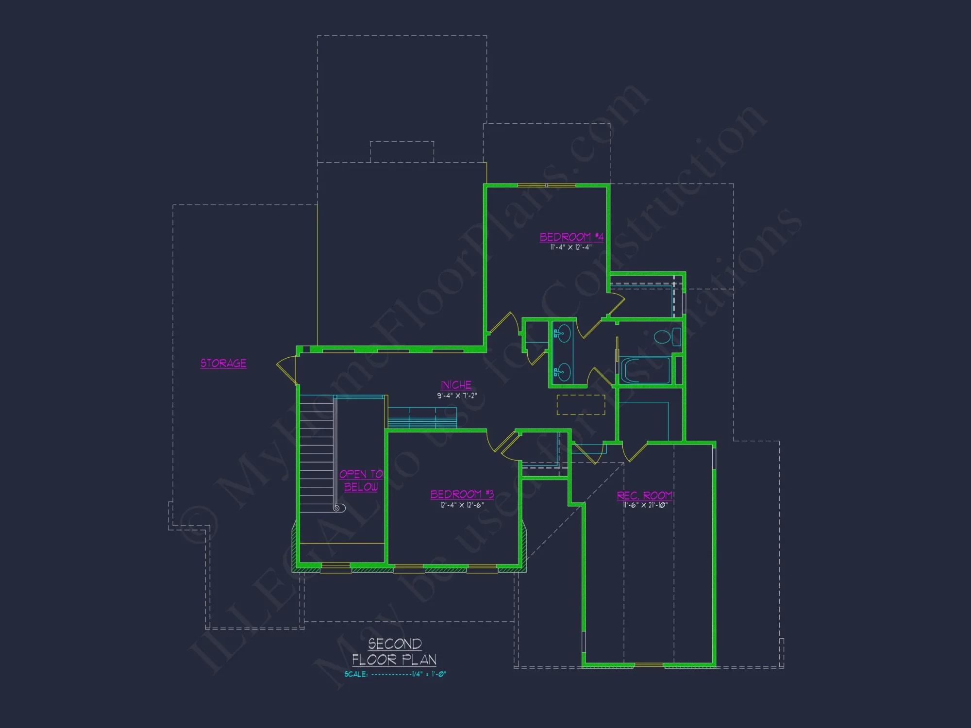 Modern Craftsman house Plan with 4 Bedrooms and Open Designs