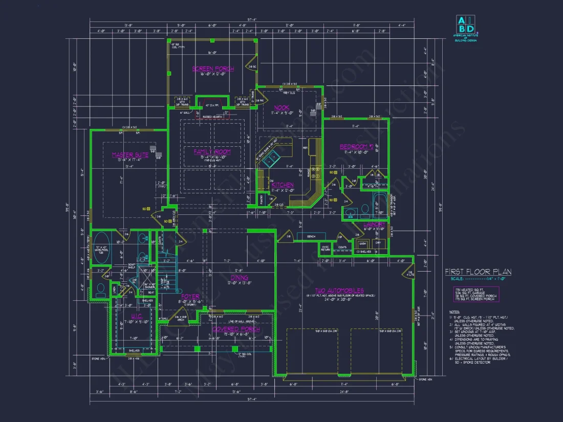 Modern Craftsman house Plan with 4 Bedrooms and Open Designs